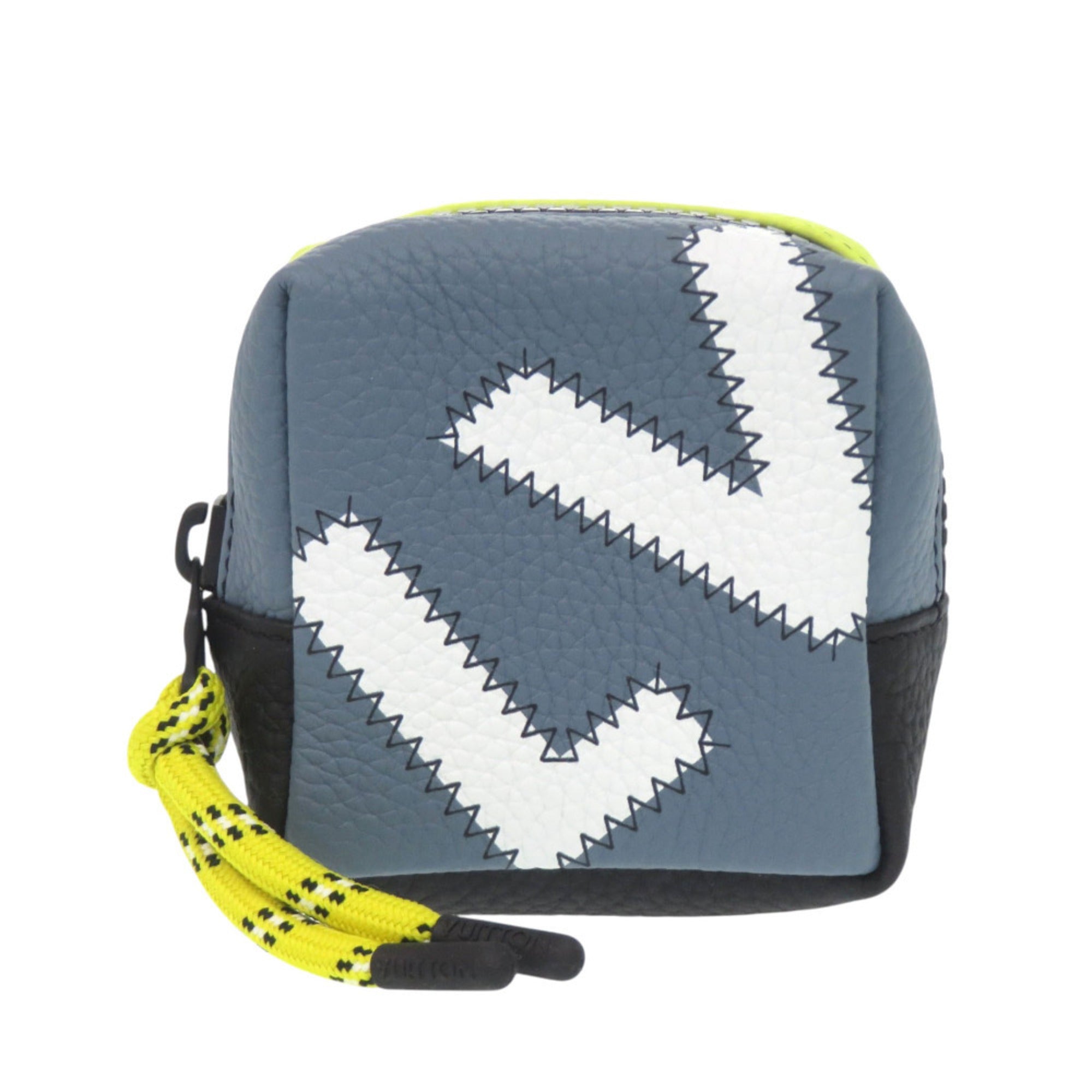 Louis Vuitton Black Blue Gray Yellow Leather Leather Pouch (Pre-Owned)