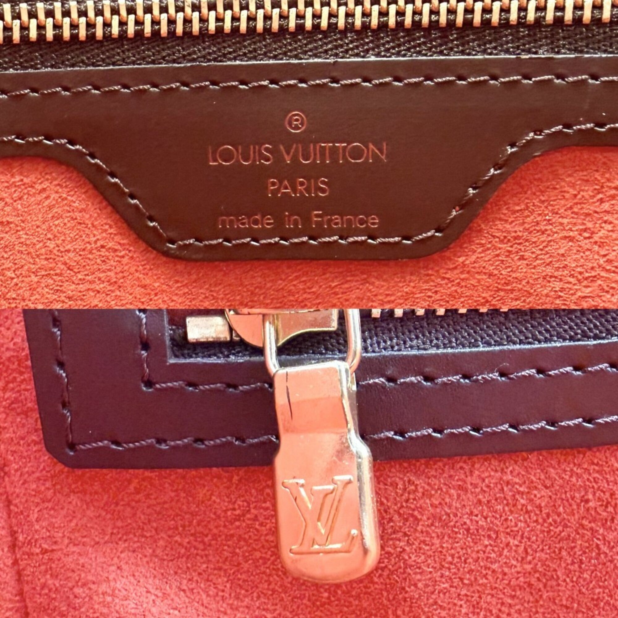 Louis Vuitton Brown Damier Canvas Handbag Tote Bag (Pre-Owned)