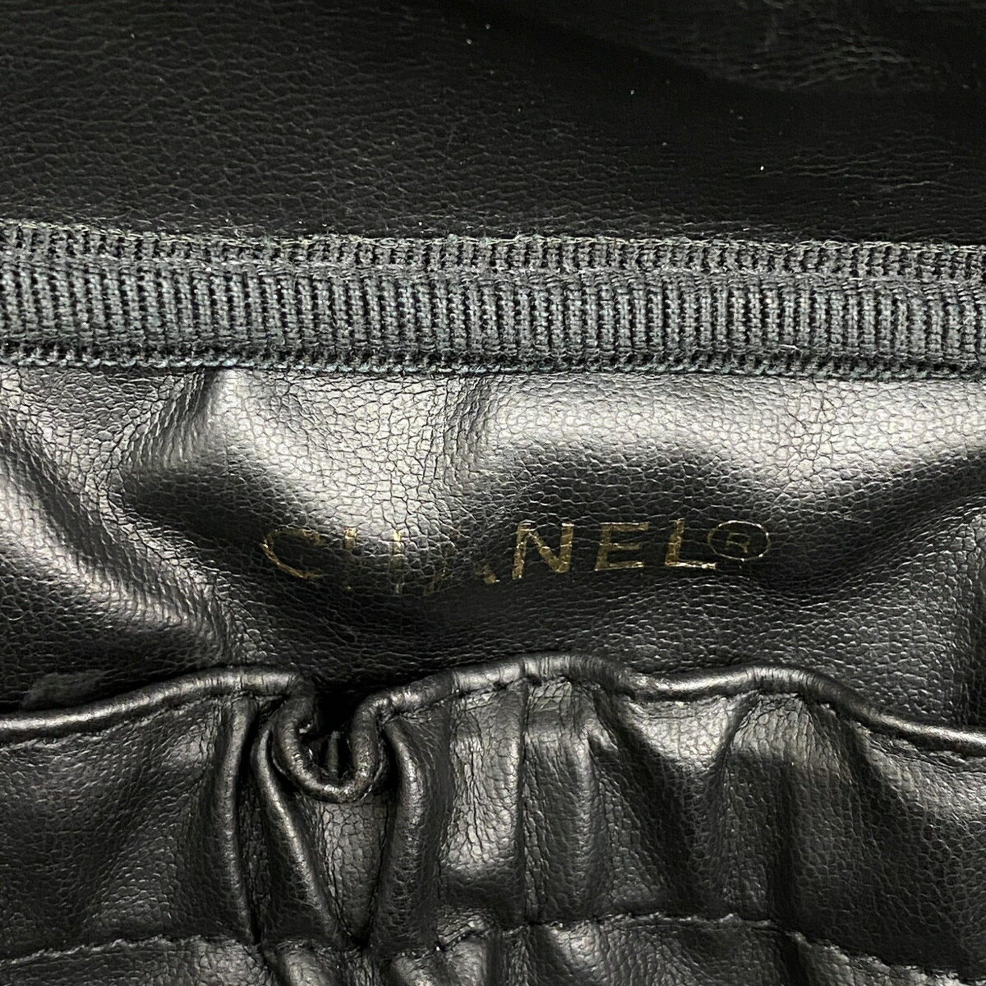 Chanel Black Leather Vanity Bag (Pre-Owned)