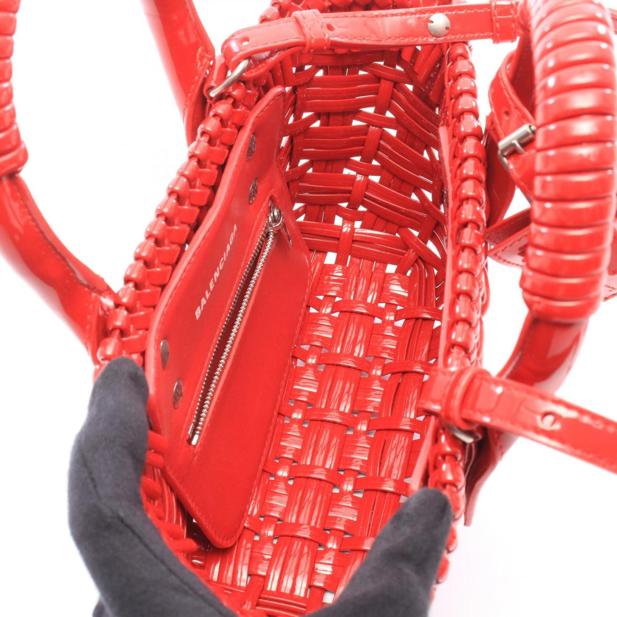 Balenciaga Red Color Leather Handbag (Pre-Owned)