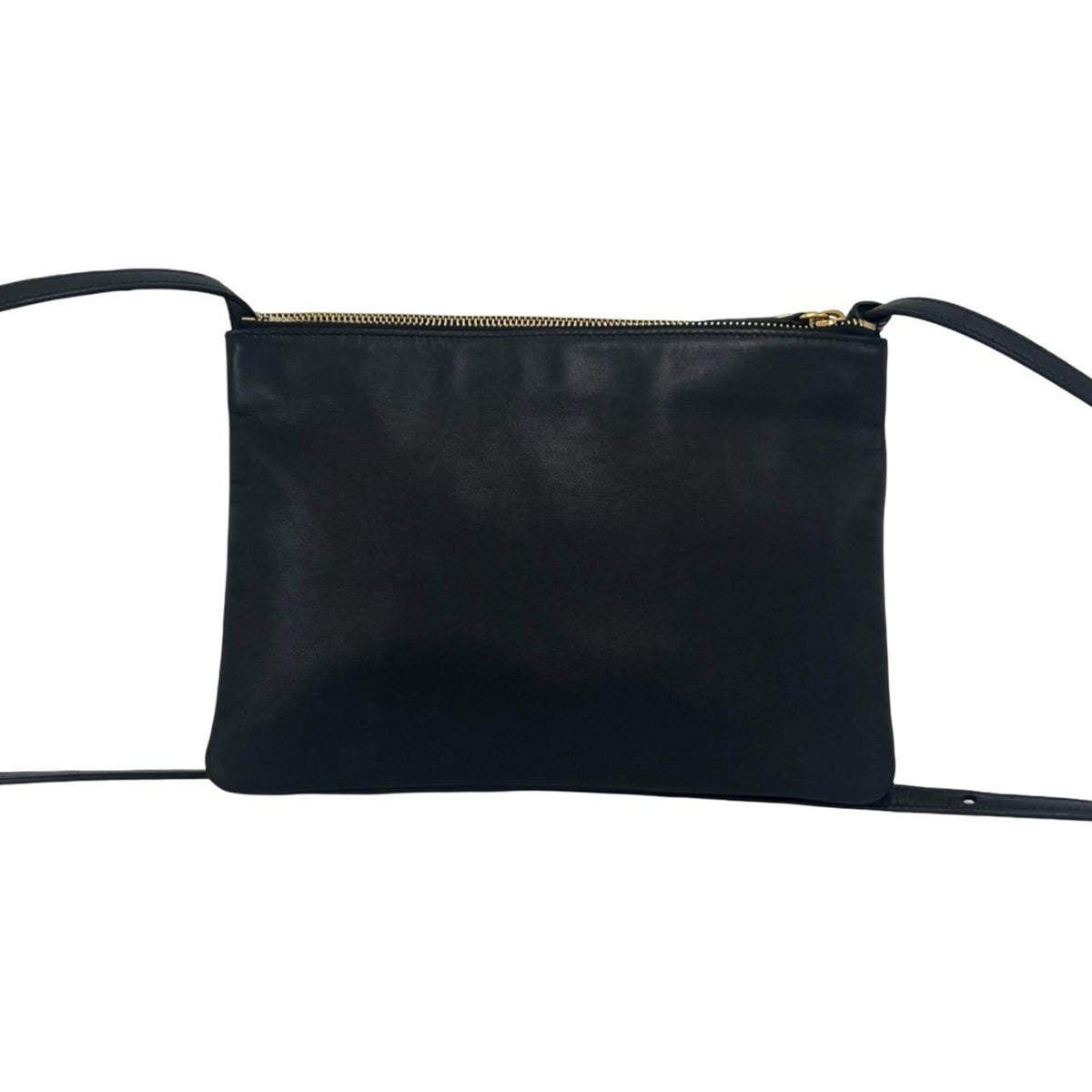 Celine Black Leather Pochette Shoulder Bag (Pre-Owned)