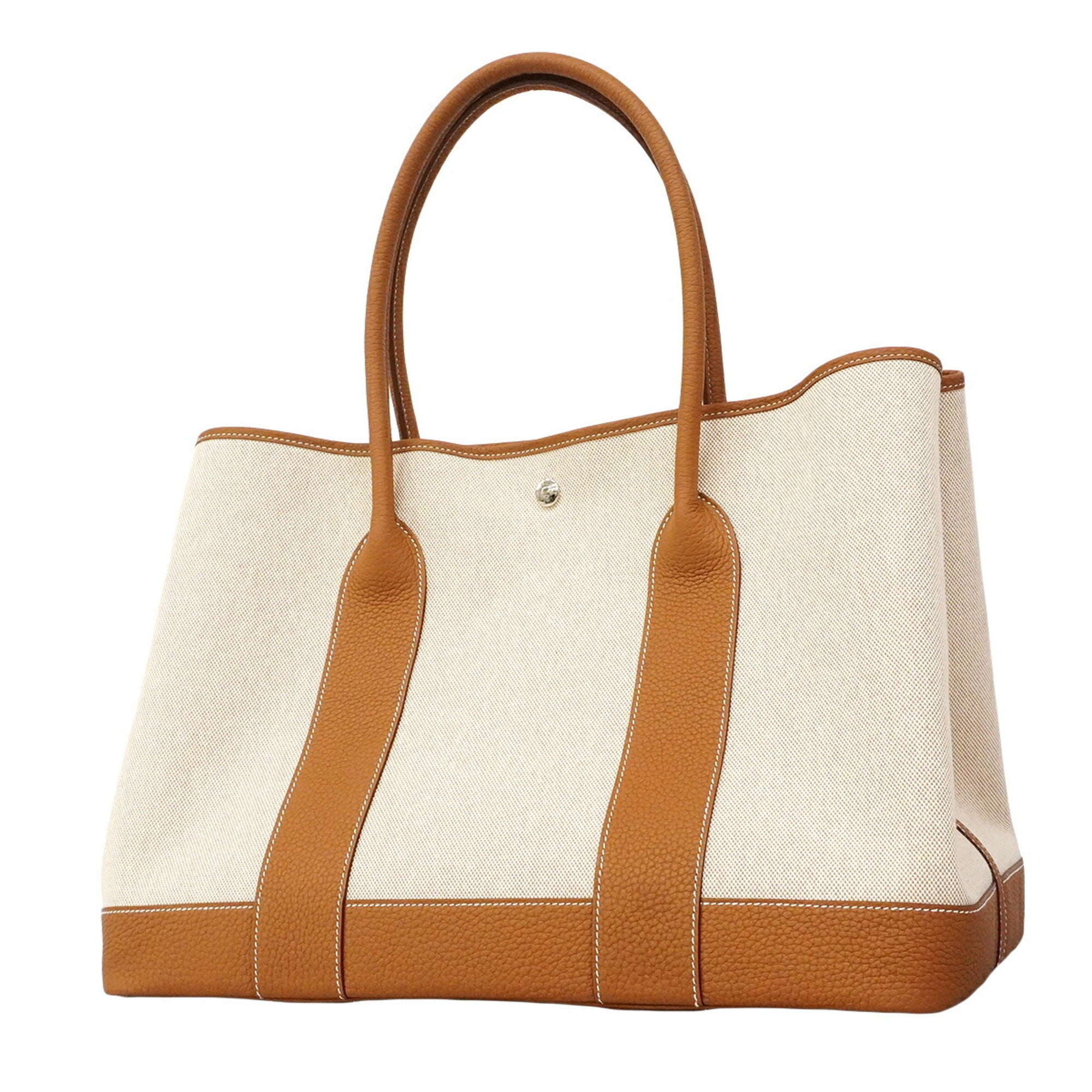 Hermes Gold Toile H Negonda Leather Tote Bag (Pre-Owned)