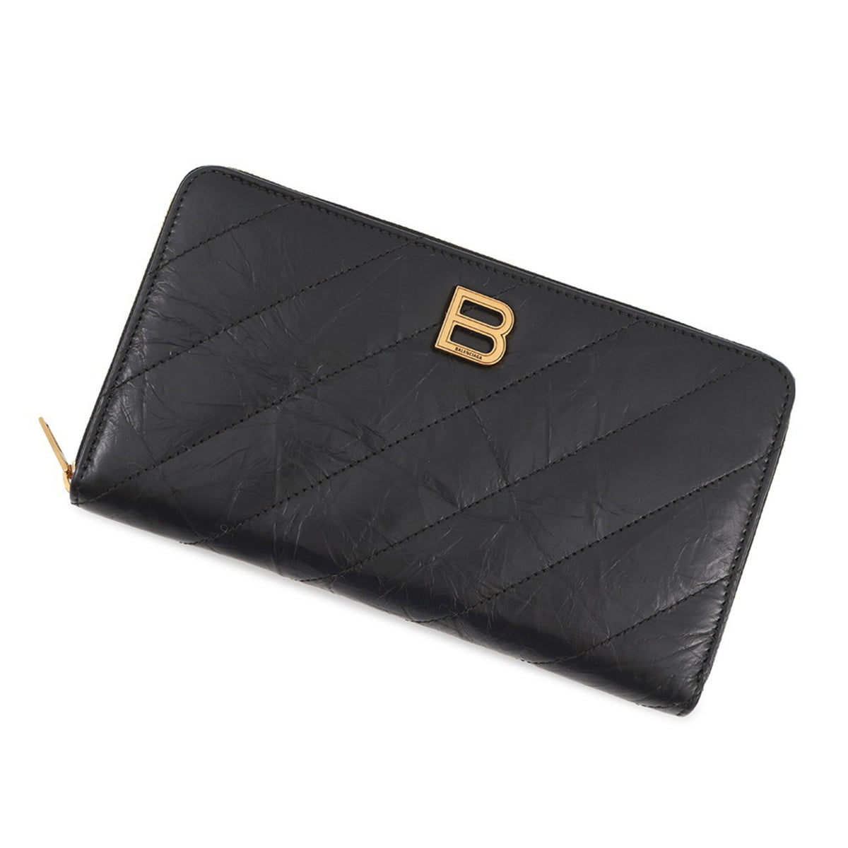Balenciaga Black Leather Long Wallet (Bi-Fold) (Pre-Owned)