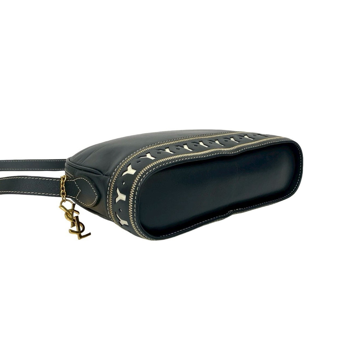 Yves Saint Laurent Navy Leather Shoulder Bag (Pre-Owned)