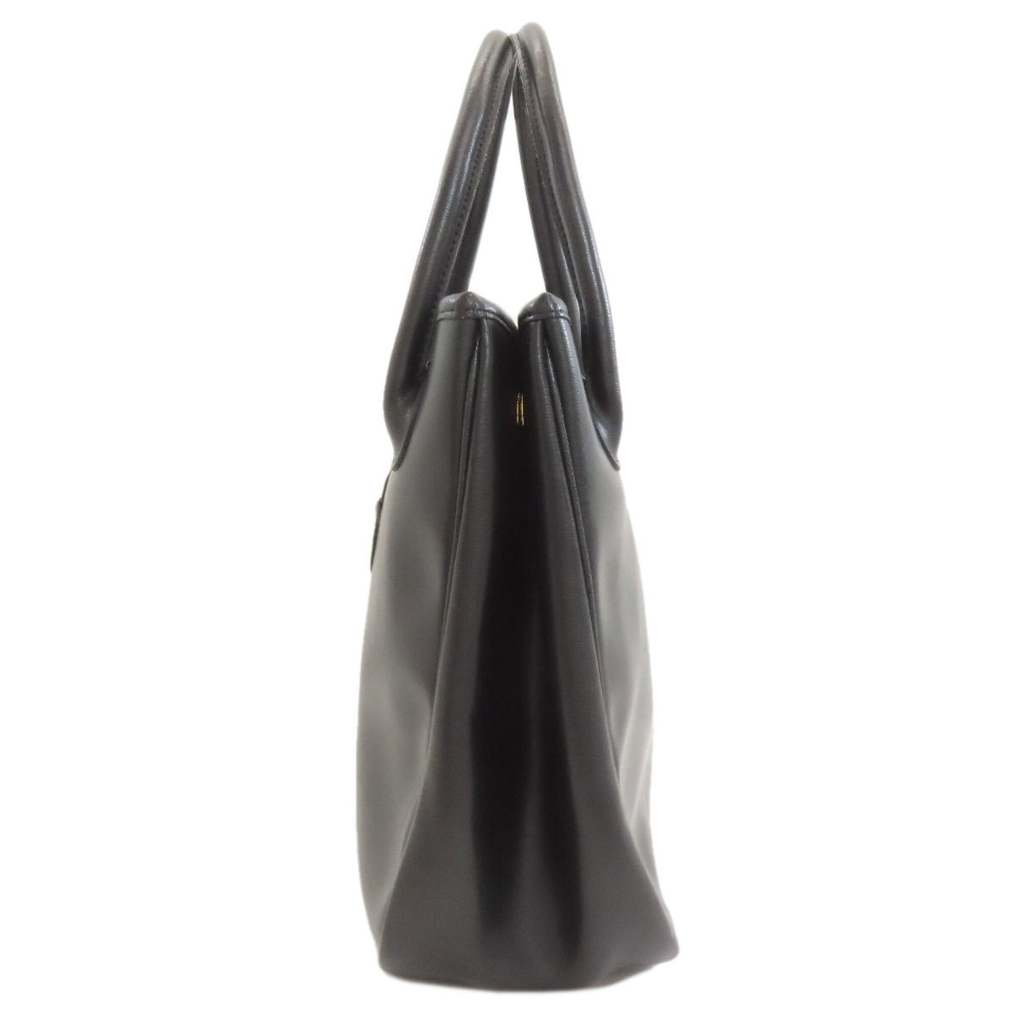 Longchamp Black Leather Handbag (Pre-Owned)