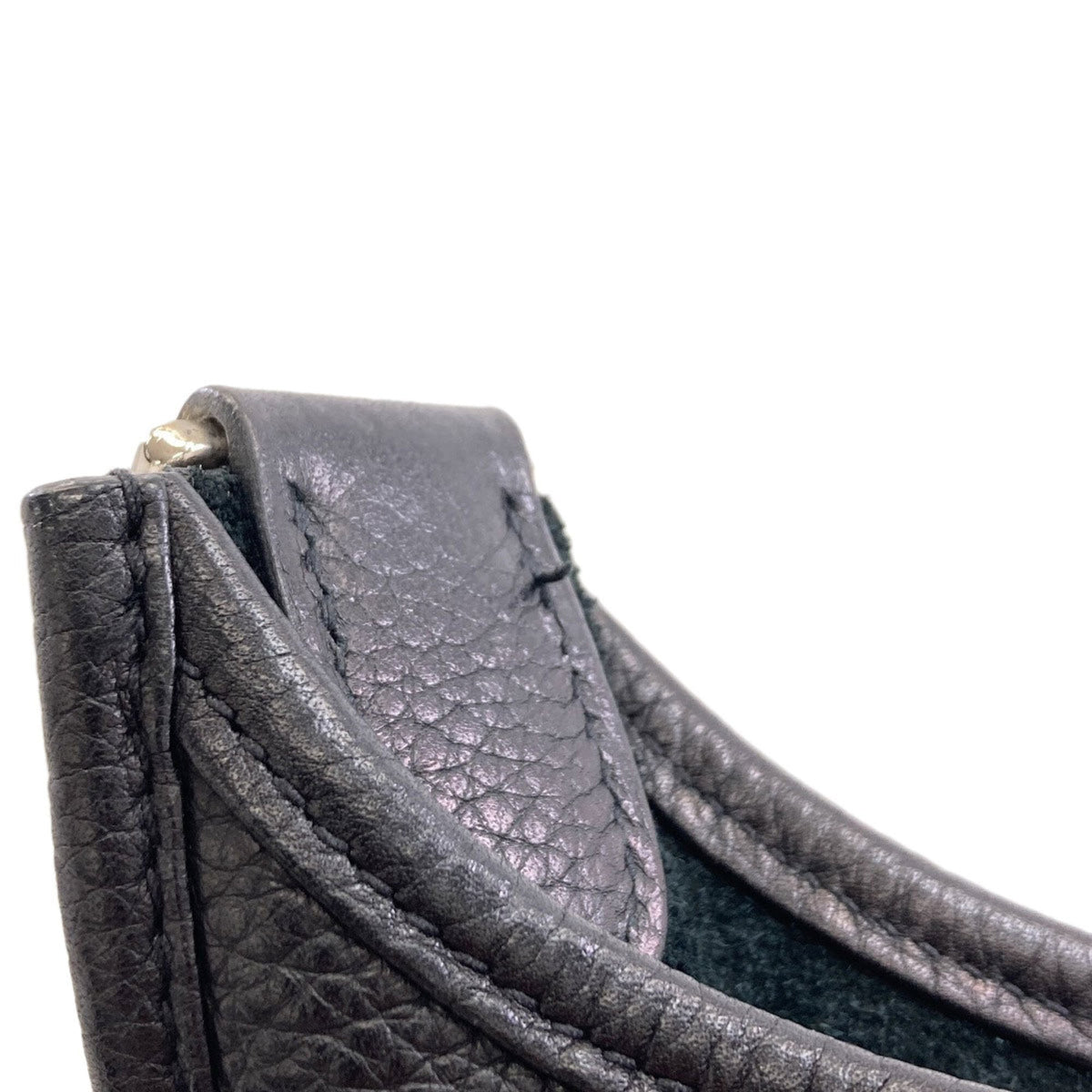 Hermes Black Taurillon Clemence Leather Shoulder Bag (Pre-Owned)
