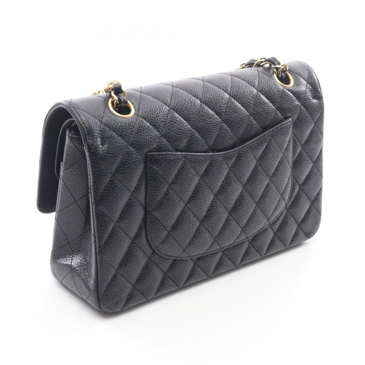 Chanel Black Grained Calfskin Handbag Shoulder Bag (Pre-Owned)