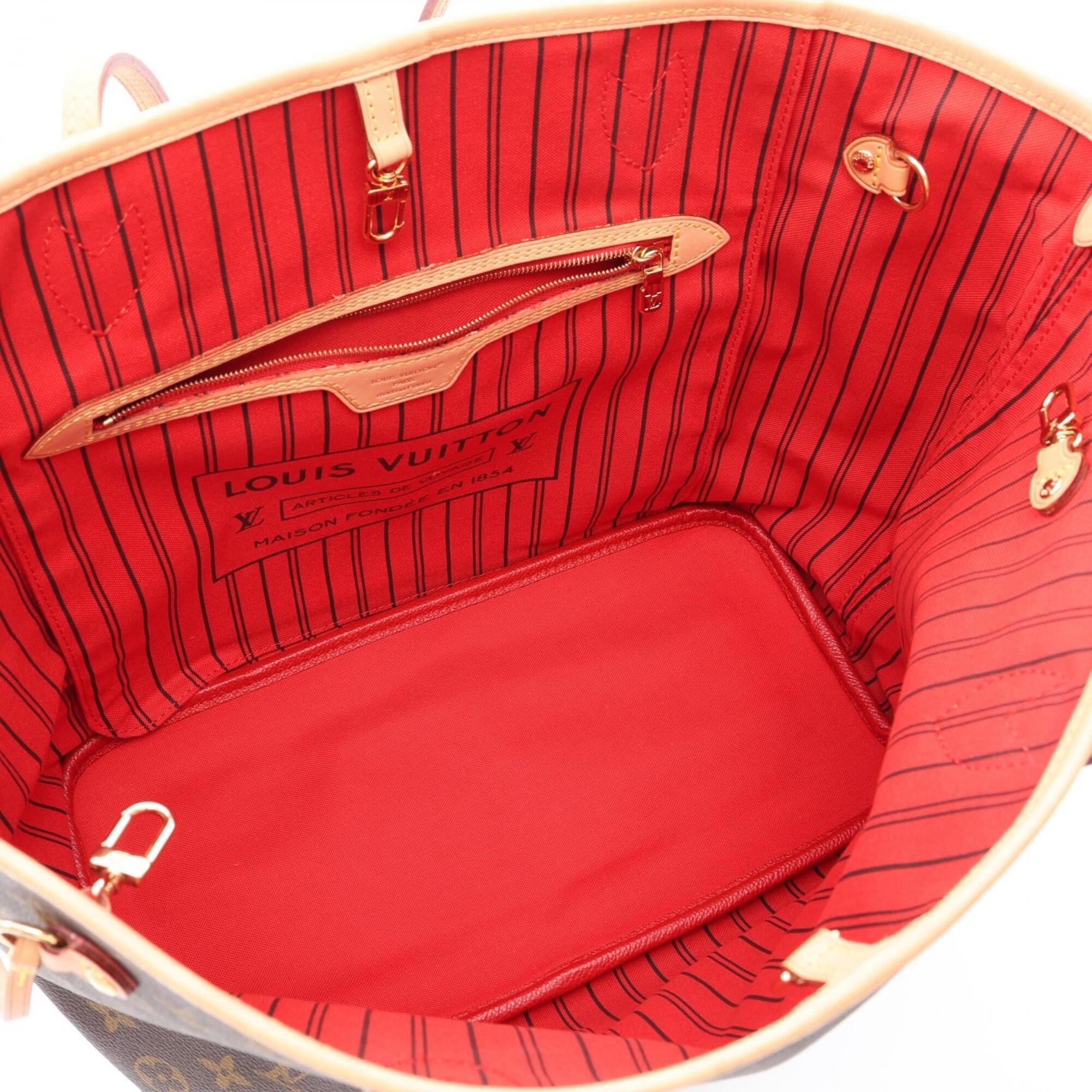 Louis Vuitton Brown Red Color Coated Canvas Leather Canvas Handbag Tote Bag (Pre-Owned)