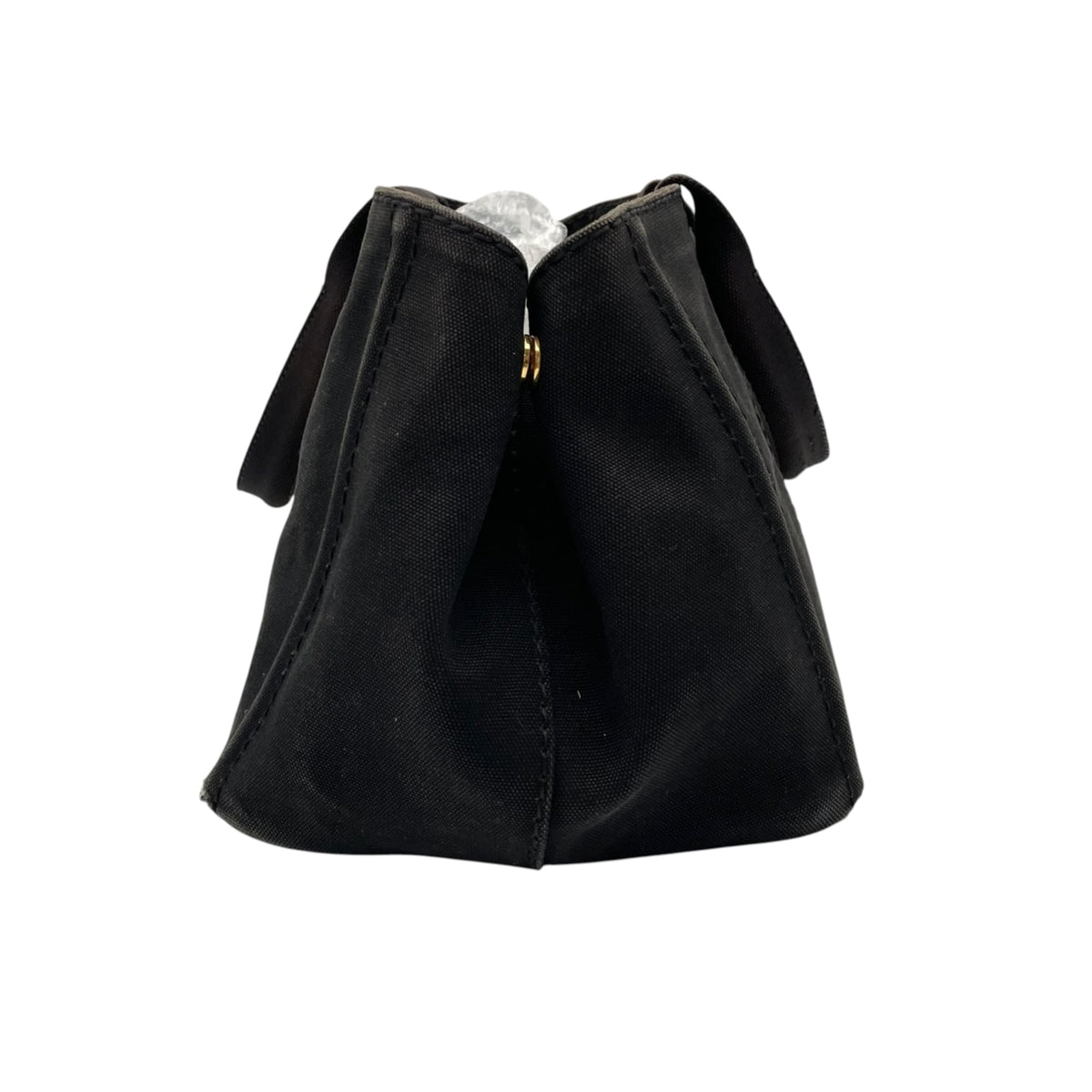 Prada Black Canvas Handbag Tote Bag (Pre-Owned)