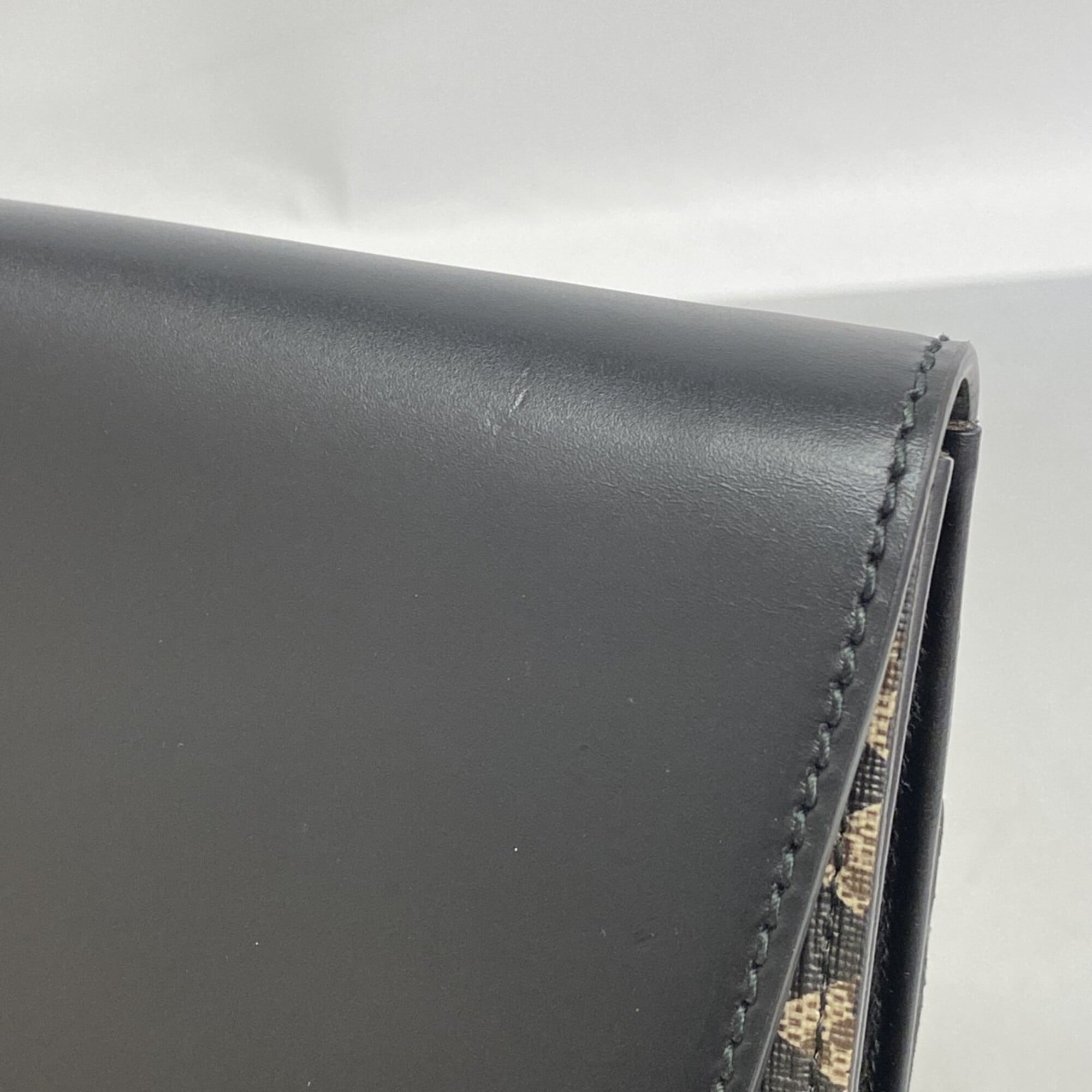 Gucci Black Brown Pvc Clutch Bag (Pre-Owned)