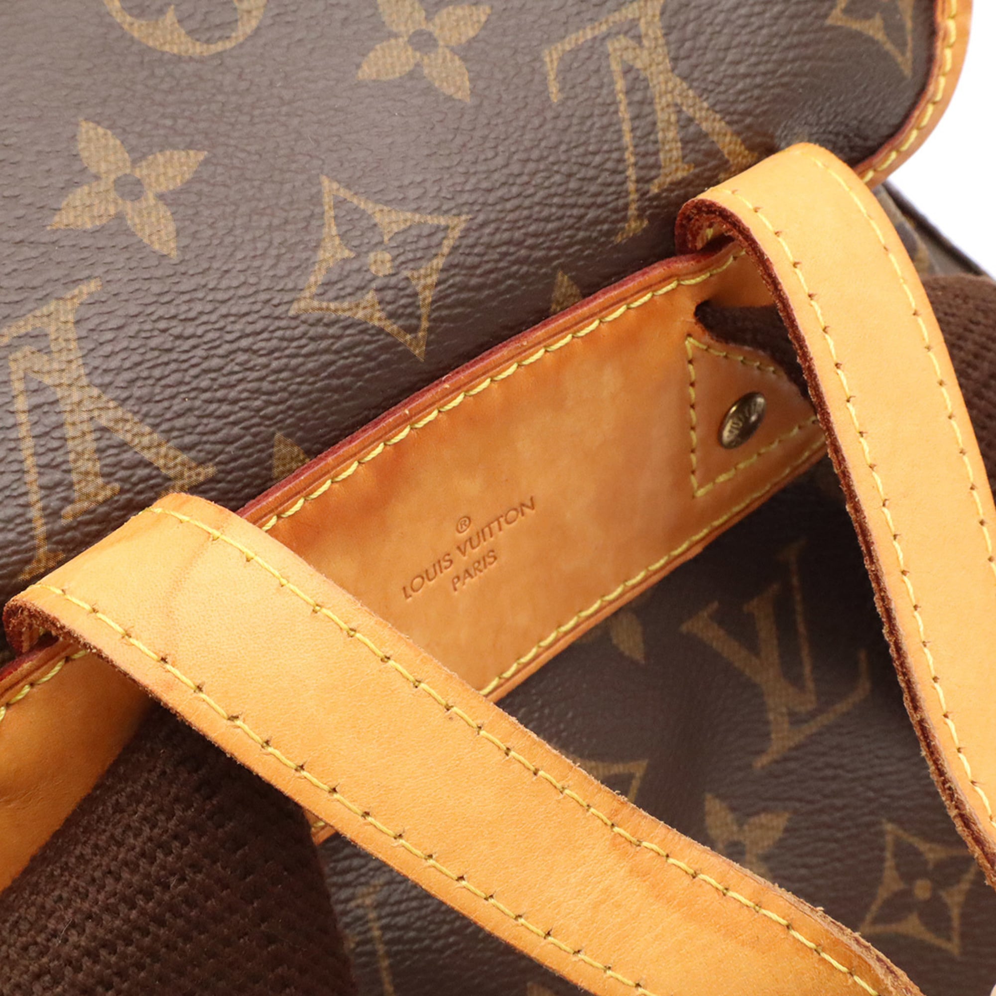 Louis Vuitton Brown Monogram Canvas Pvc Coated Canvas Backpack Shoulder Bag (Pre-Owned)