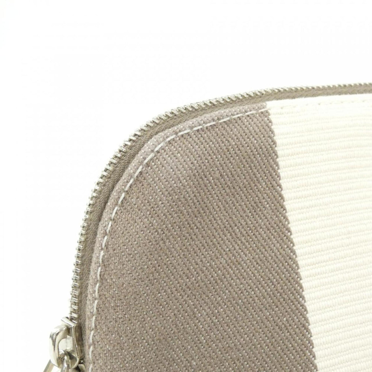 Hermes Azur Etoupe Gray Canvas Handbag Pouch (Pre-Owned)