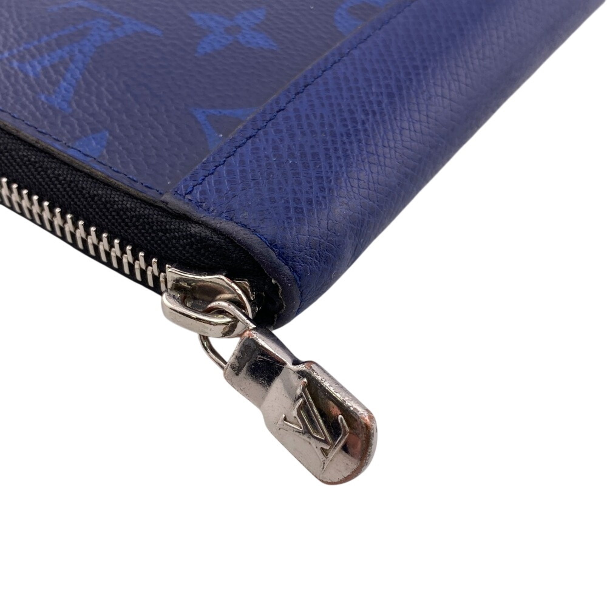 Louis Vuitton Blue Leather Long Wallet (Bi-Fold) (Pre-Owned)