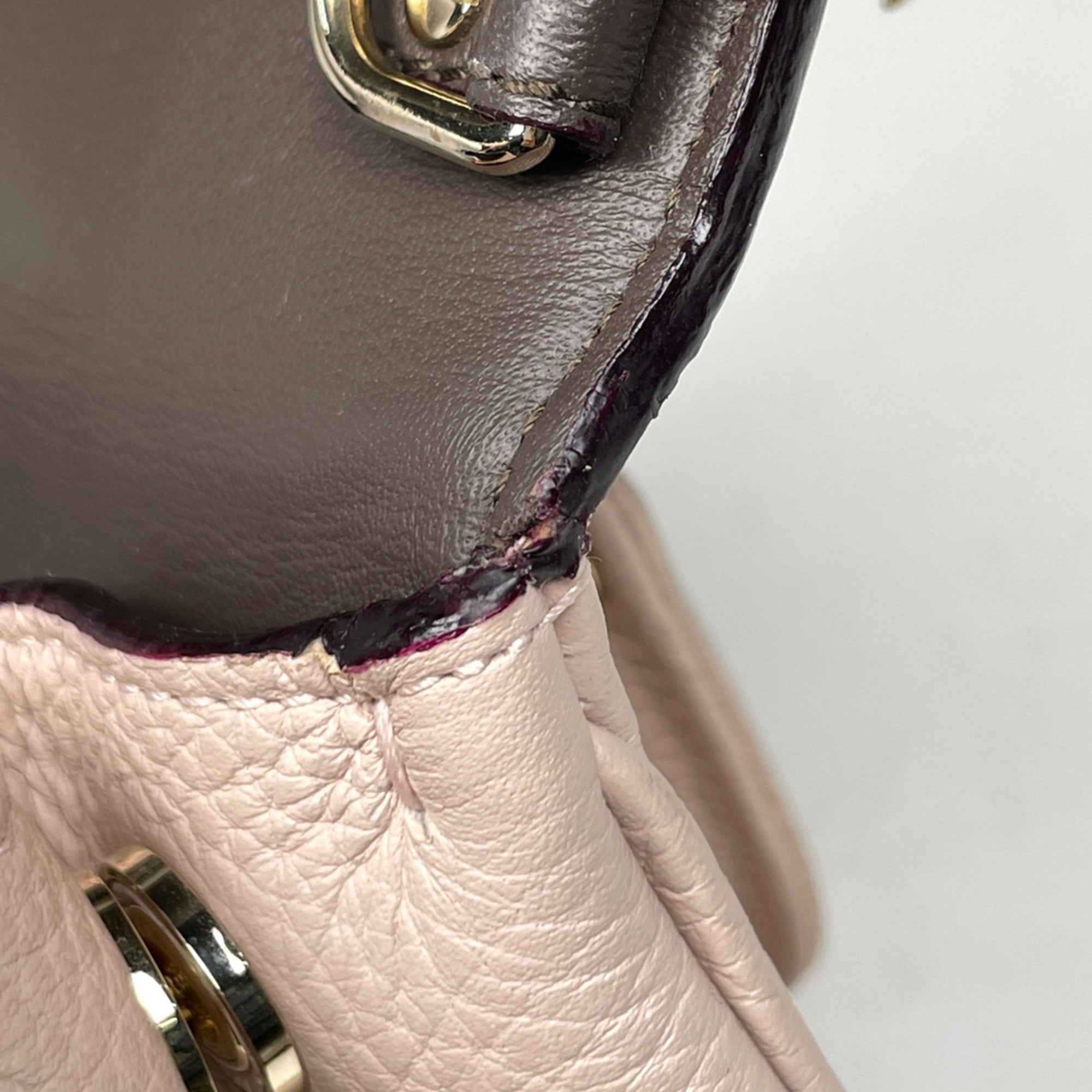 Christian Dior Pink Beige Leather Handbag (Pre-Owned)