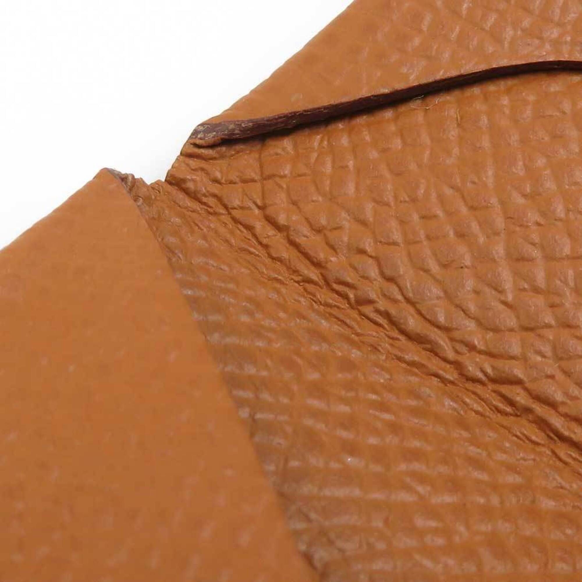 Hermes Brown Epsom Leather Coin Purse/Coin Case (Pre-Owned)