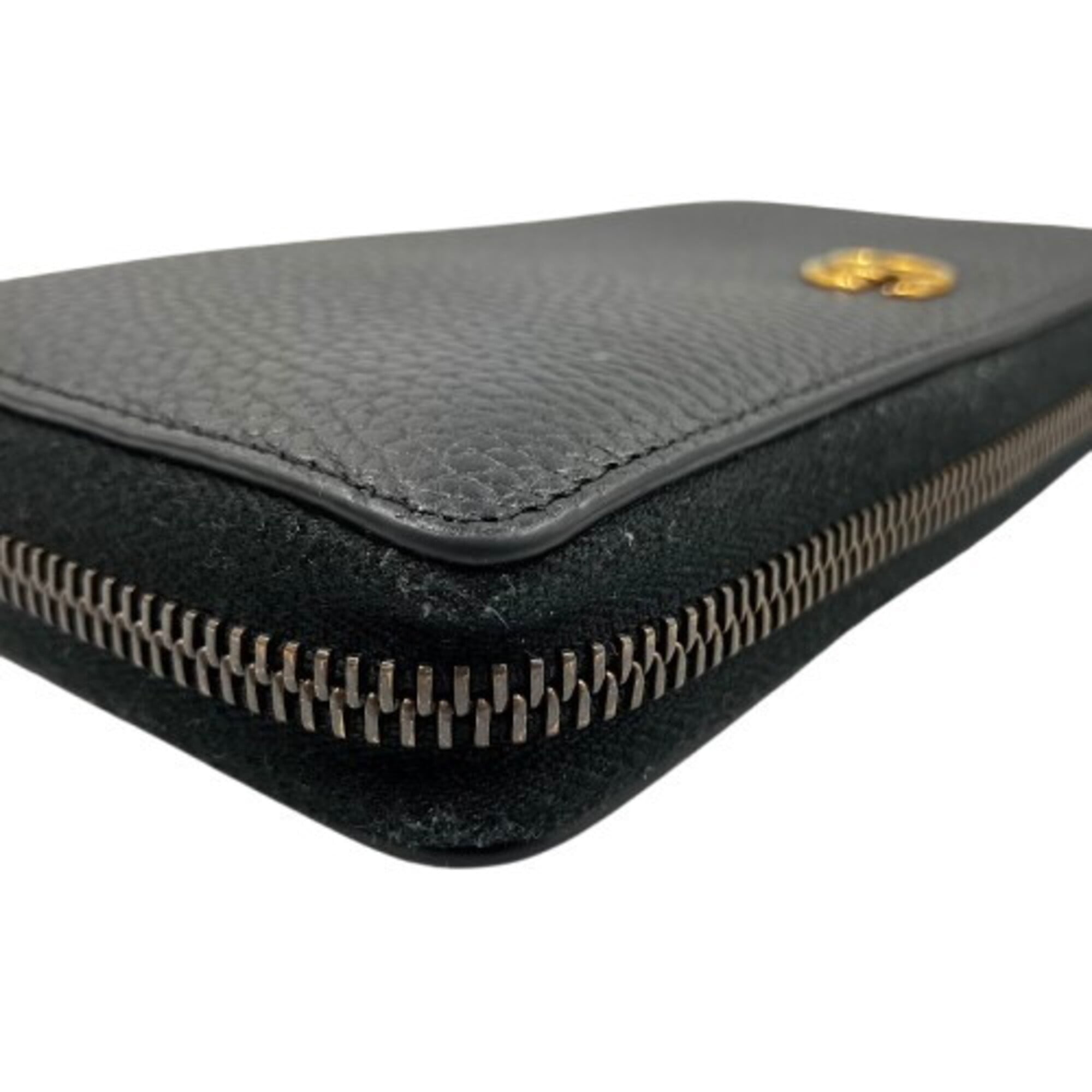 Gucci Bamboo Black Long Wallet (Bi-Fold) (Pre-Owned)