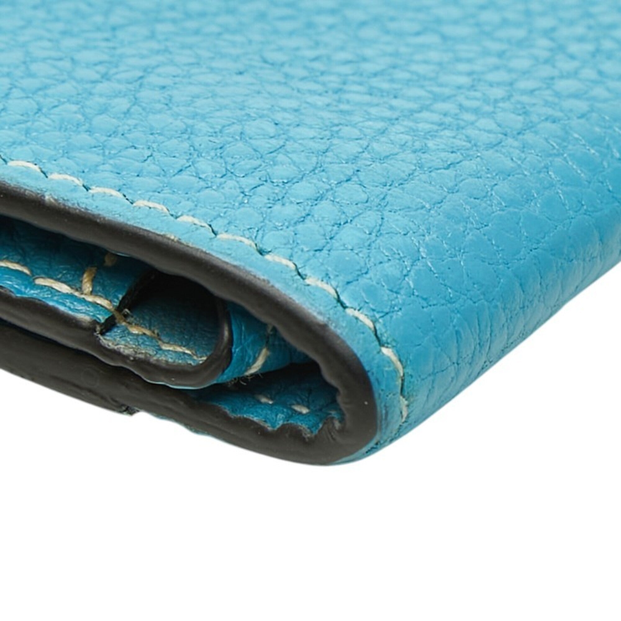 Hermes Blue Togo Leather Coin Purse/Coin Case (Pre-Owned)