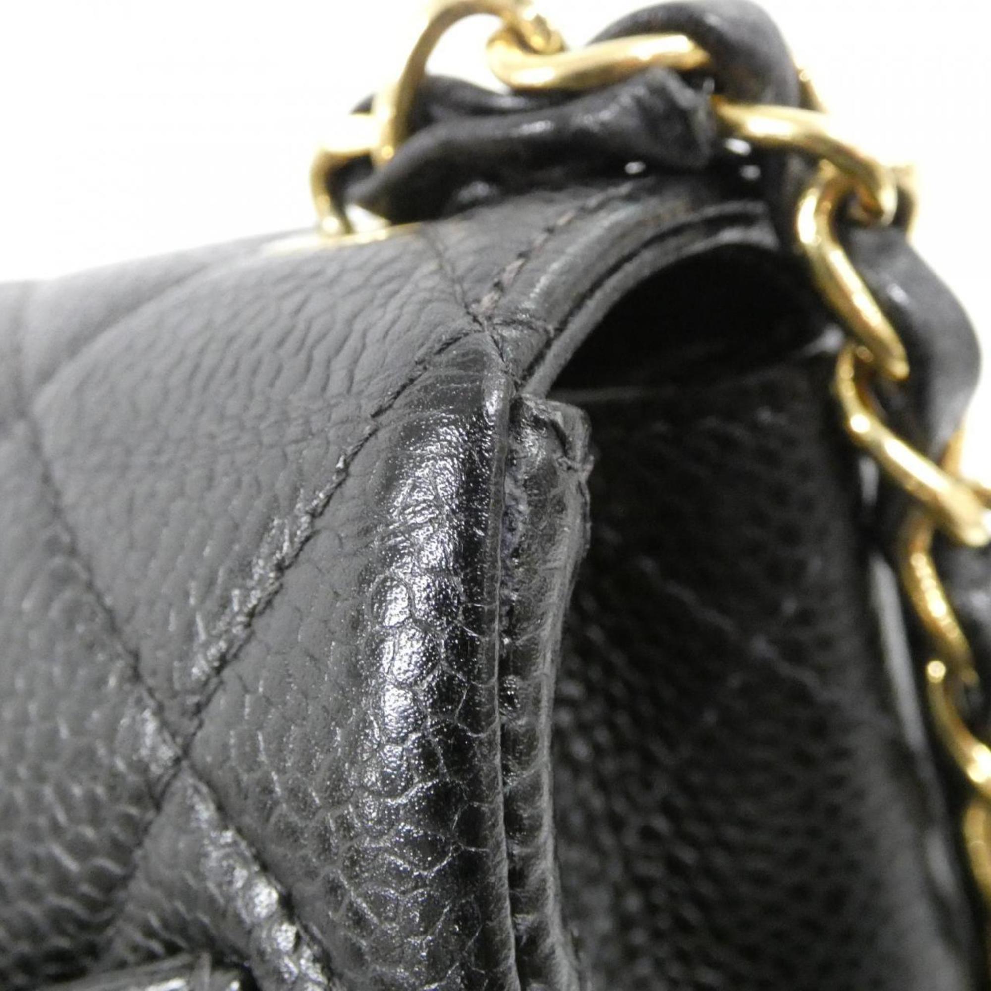 Chanel Black Grained Calfskin Shoulder Bag (Pre-Owned)