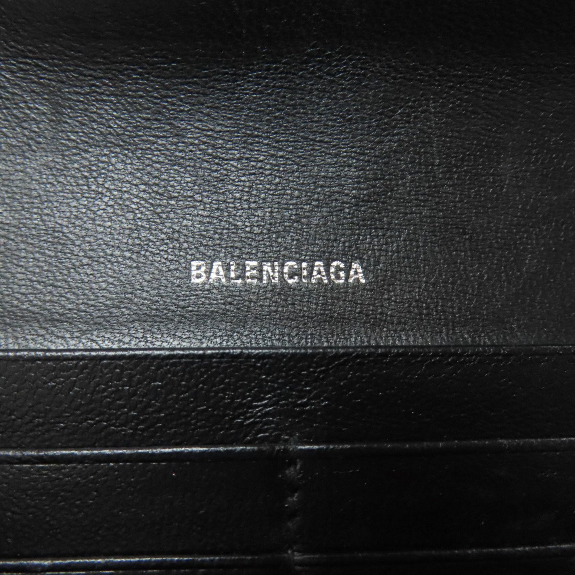 Balenciaga Black Leather Long Wallet (Bi-Fold) (Pre-Owned)