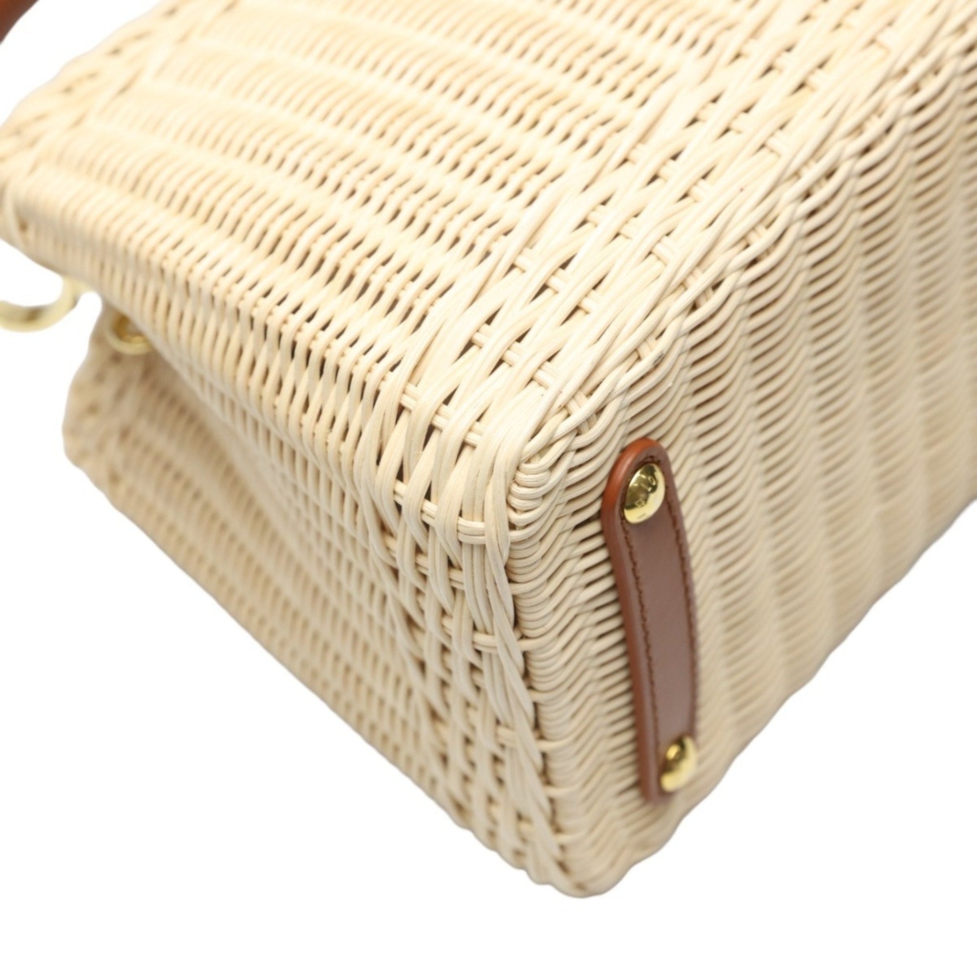 Louis Vuitton Beige Brown Leather Shoulder Bag (Pre-Owned)
