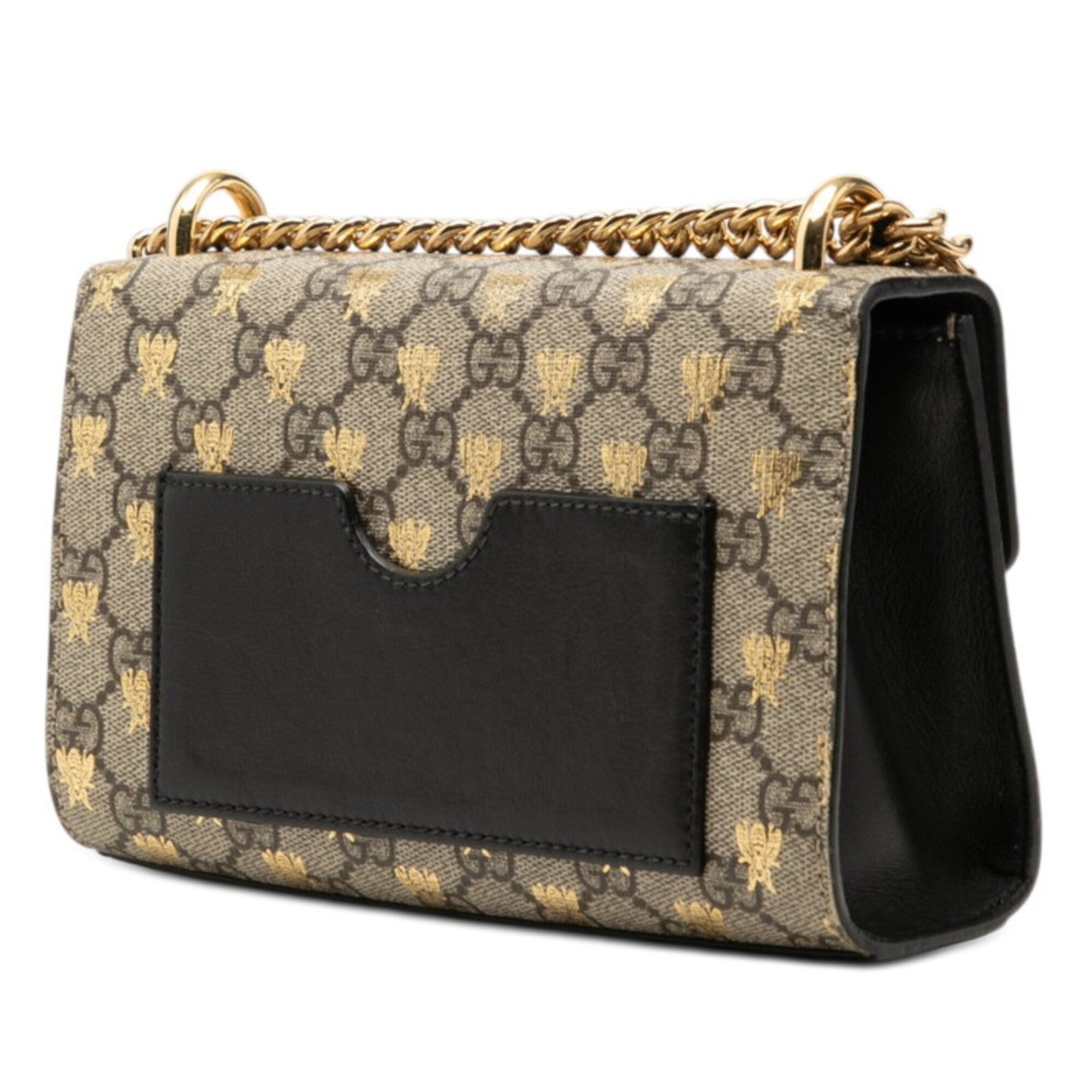 Gucci Beige Black Pvc Leather Shoulder Bag (Pre-Owned)