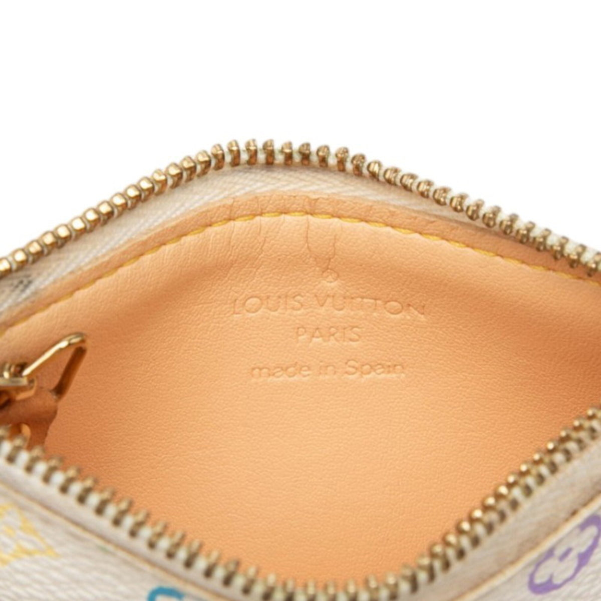 Louis Vuitton Blanc Multi-Color Pvc Leather Coin Purse/Coin Case (Pre-Owned)