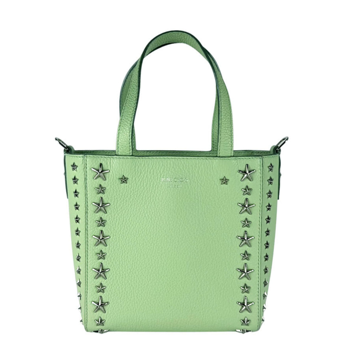 Jimmy Choo Green Leather Handbag Shoulder Bag (Pre-Owned)