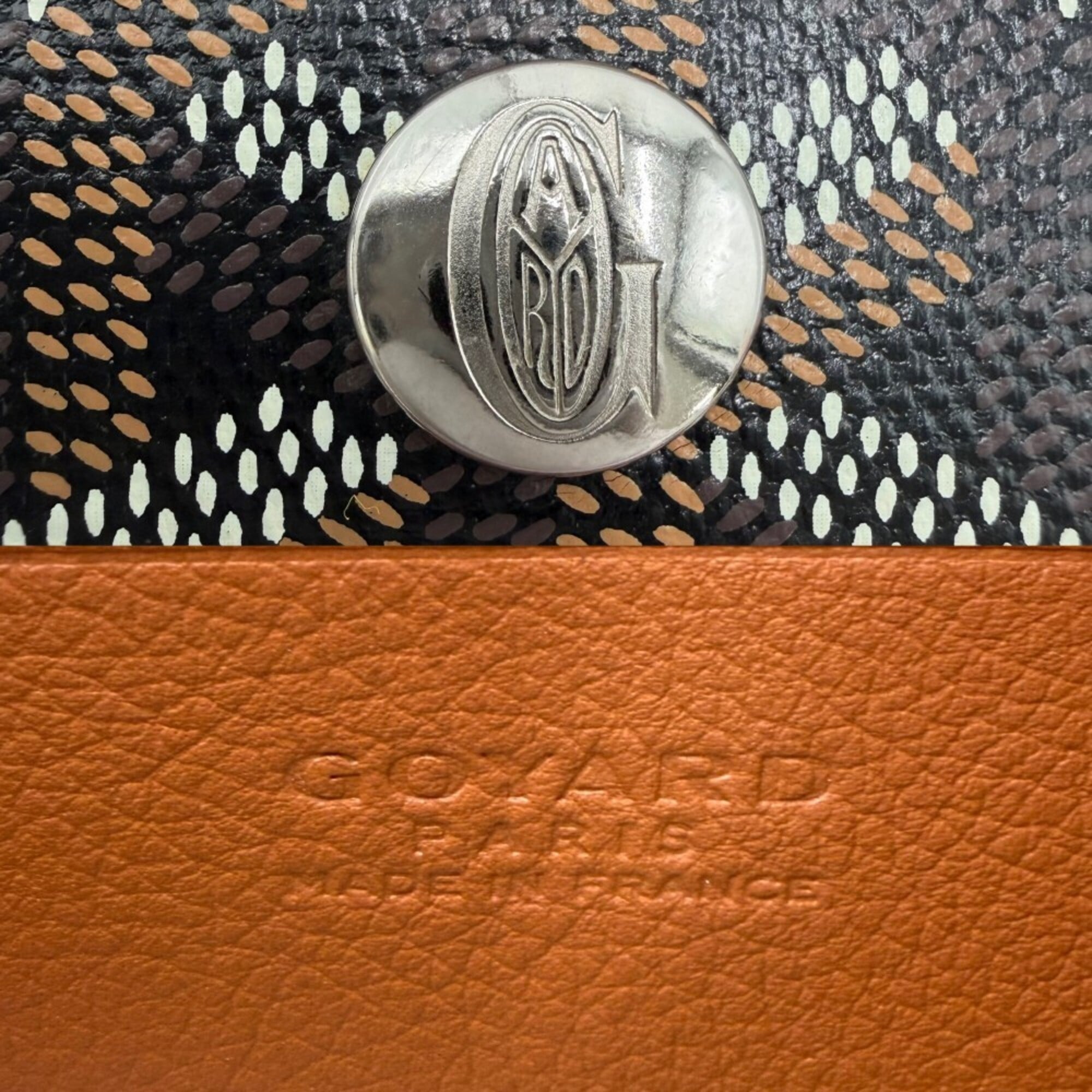 Goyard Black Brown Coated Canvas Leather Shoulder Bag (Pre-Owned)