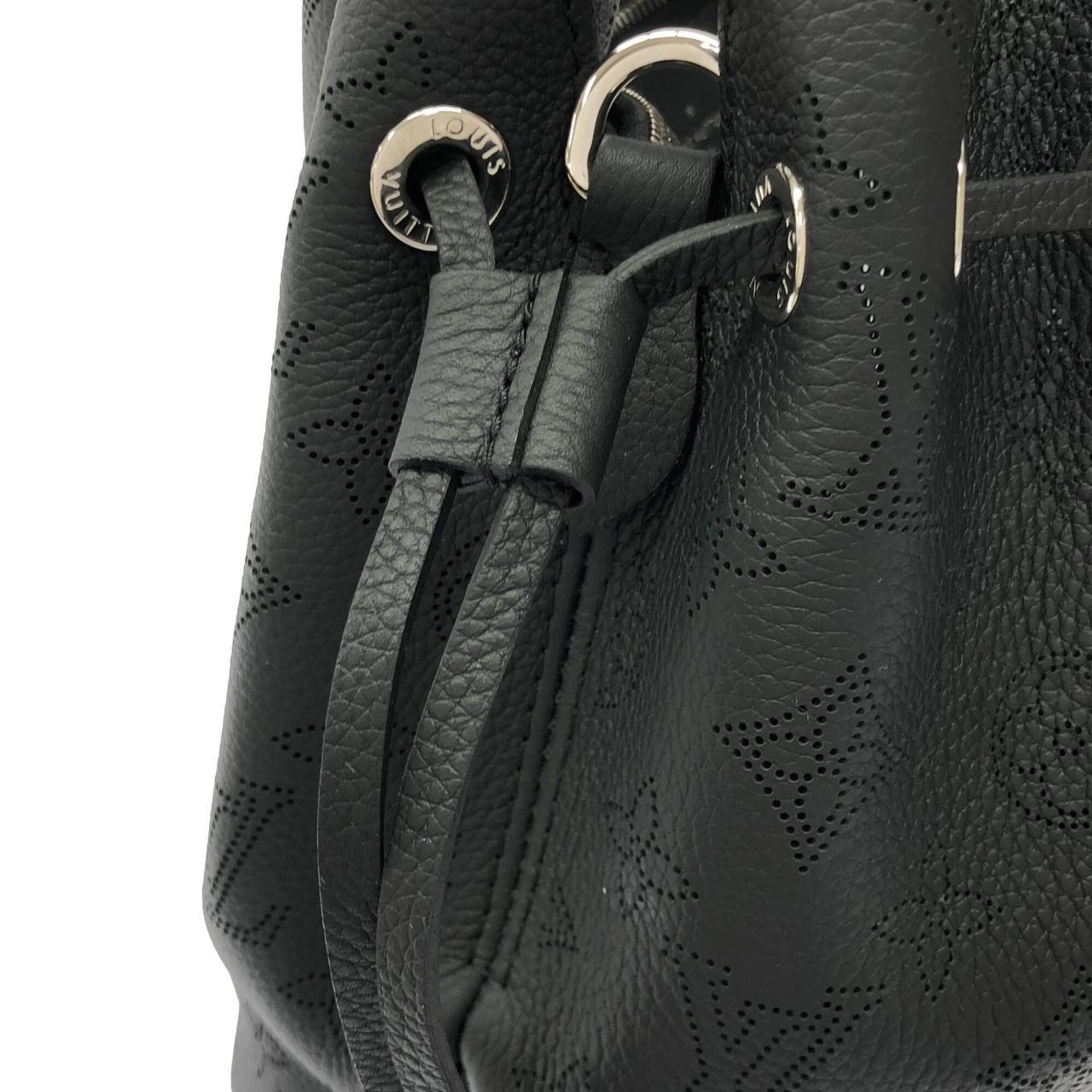 Louis Vuitton Mahina Black Mahina Leather Handbag (Pre-Owned)