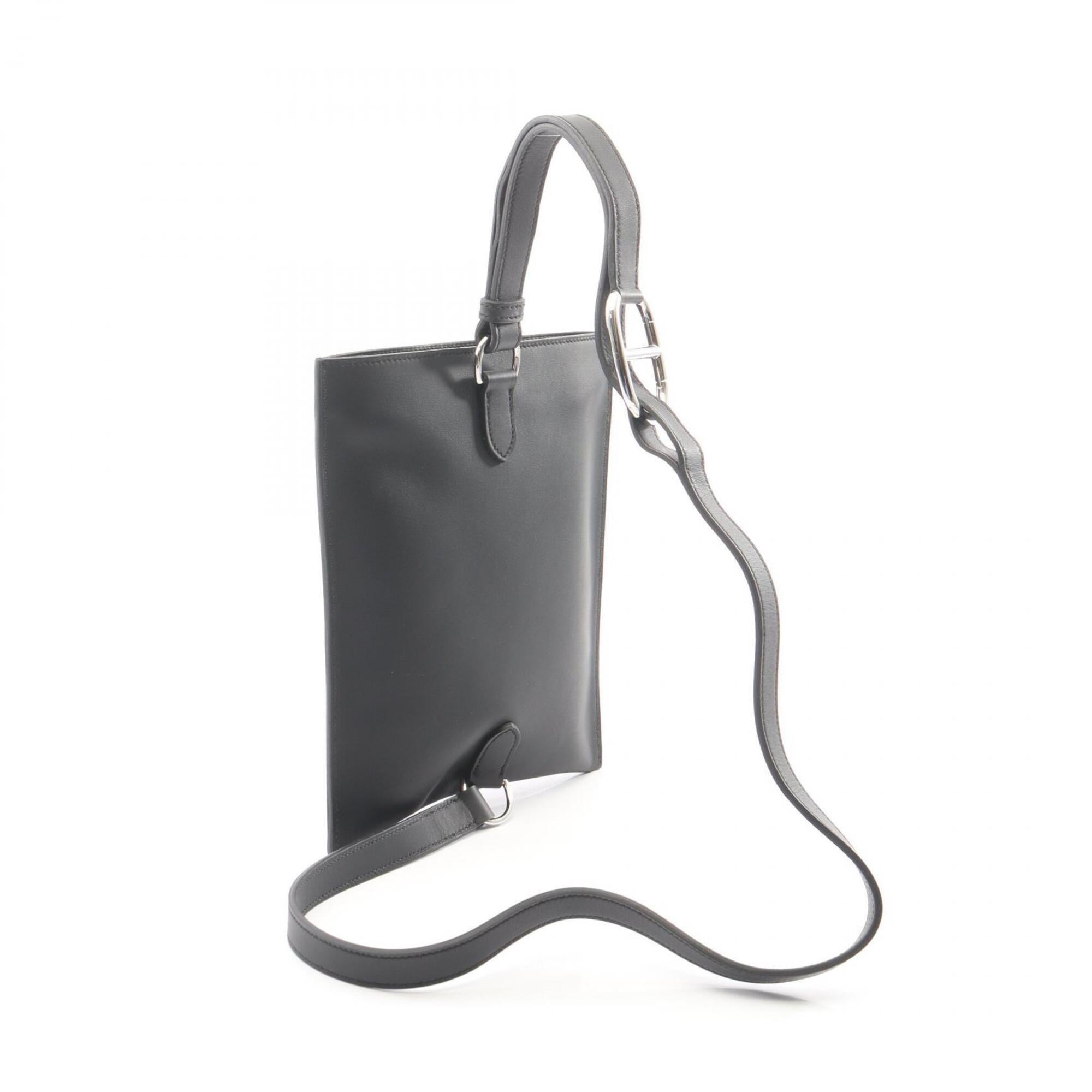 Hermes Black Swift Leather Fanny Pack Handbag (Pre-Owned)