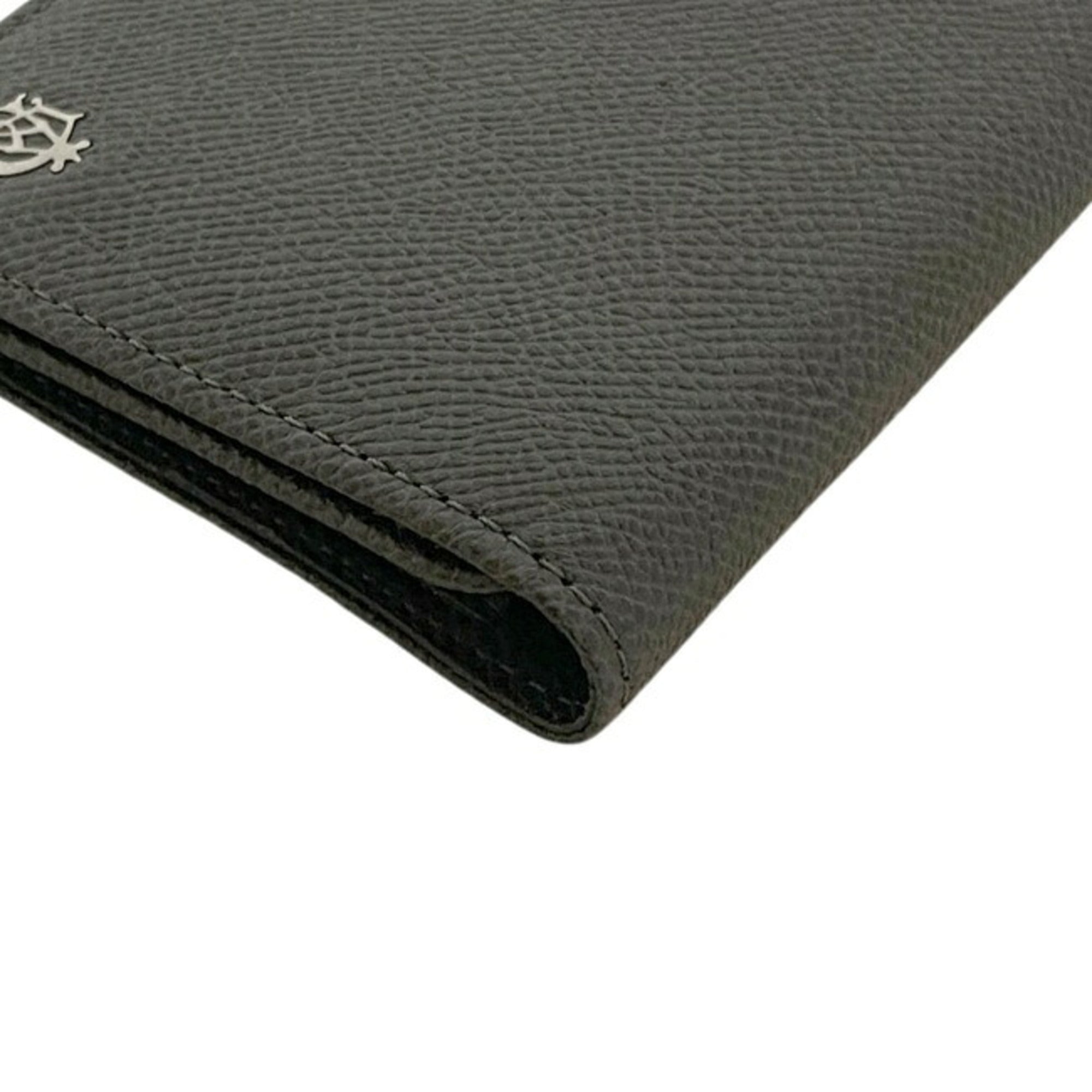 Dunhill Khaki Leather Long Wallet (Bi-Fold) (Pre-Owned)