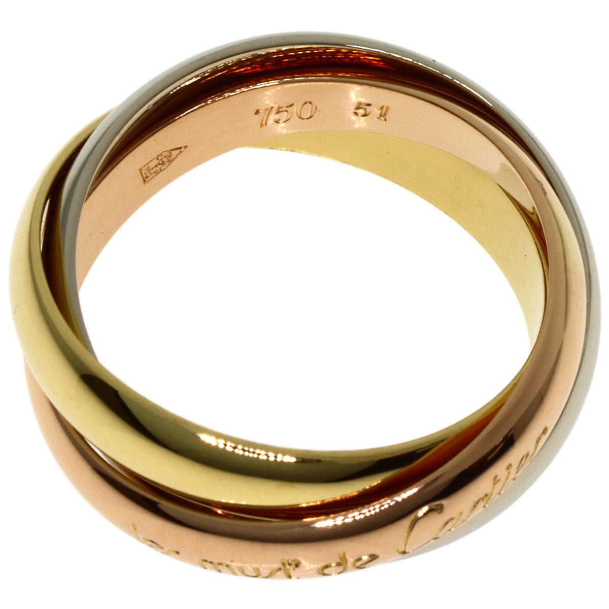 Cartier Trinity Yellow Gold (18K) Pink Gold (18K) White Gold (18K) Band Ring (Pre-Owned)