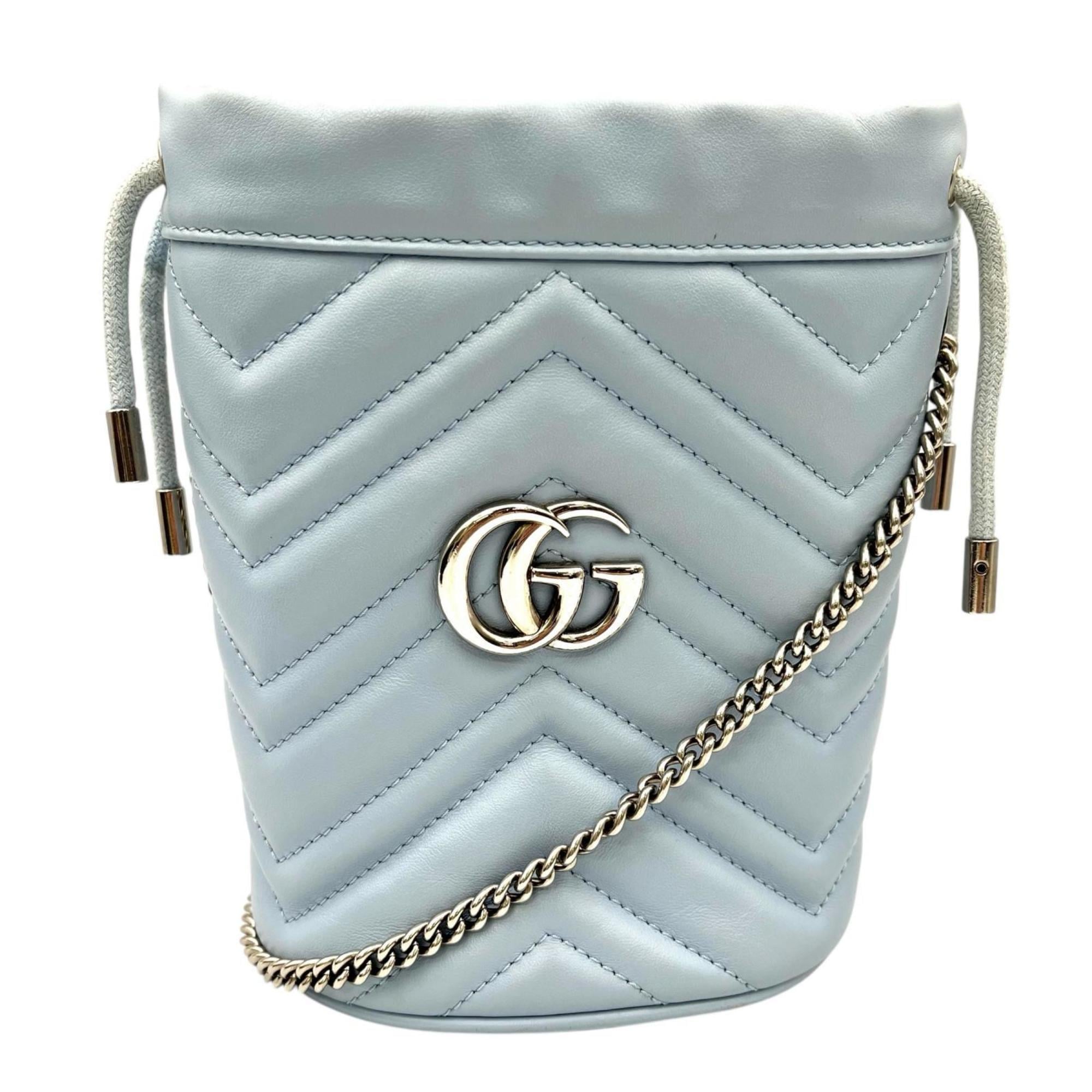 Gucci Blue Leather Shoulder Bag (Pre-Owned)