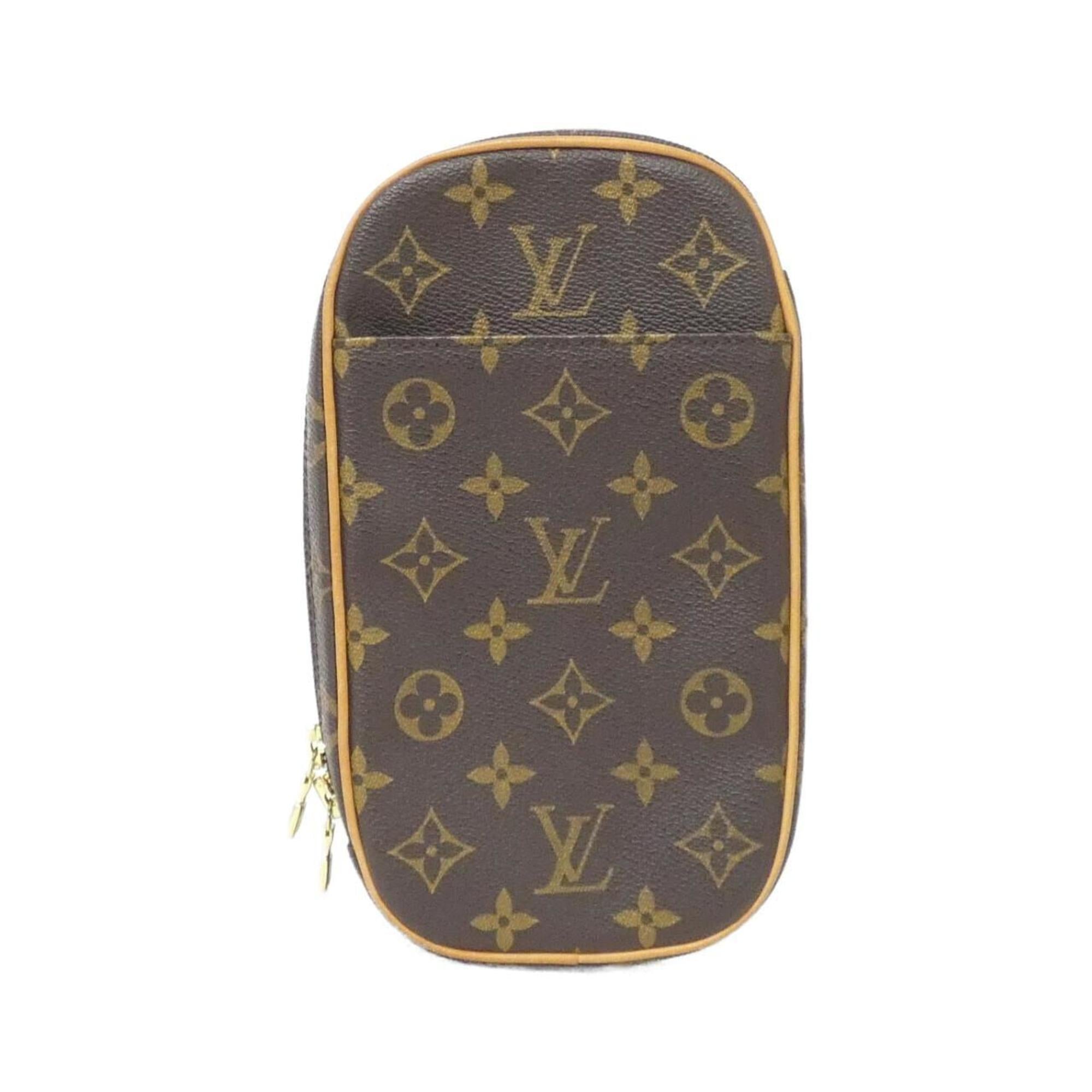 Louis Vuitton Monogram Marron Coated Canvas Pochette Shoulder Bag (Pre-Owned)