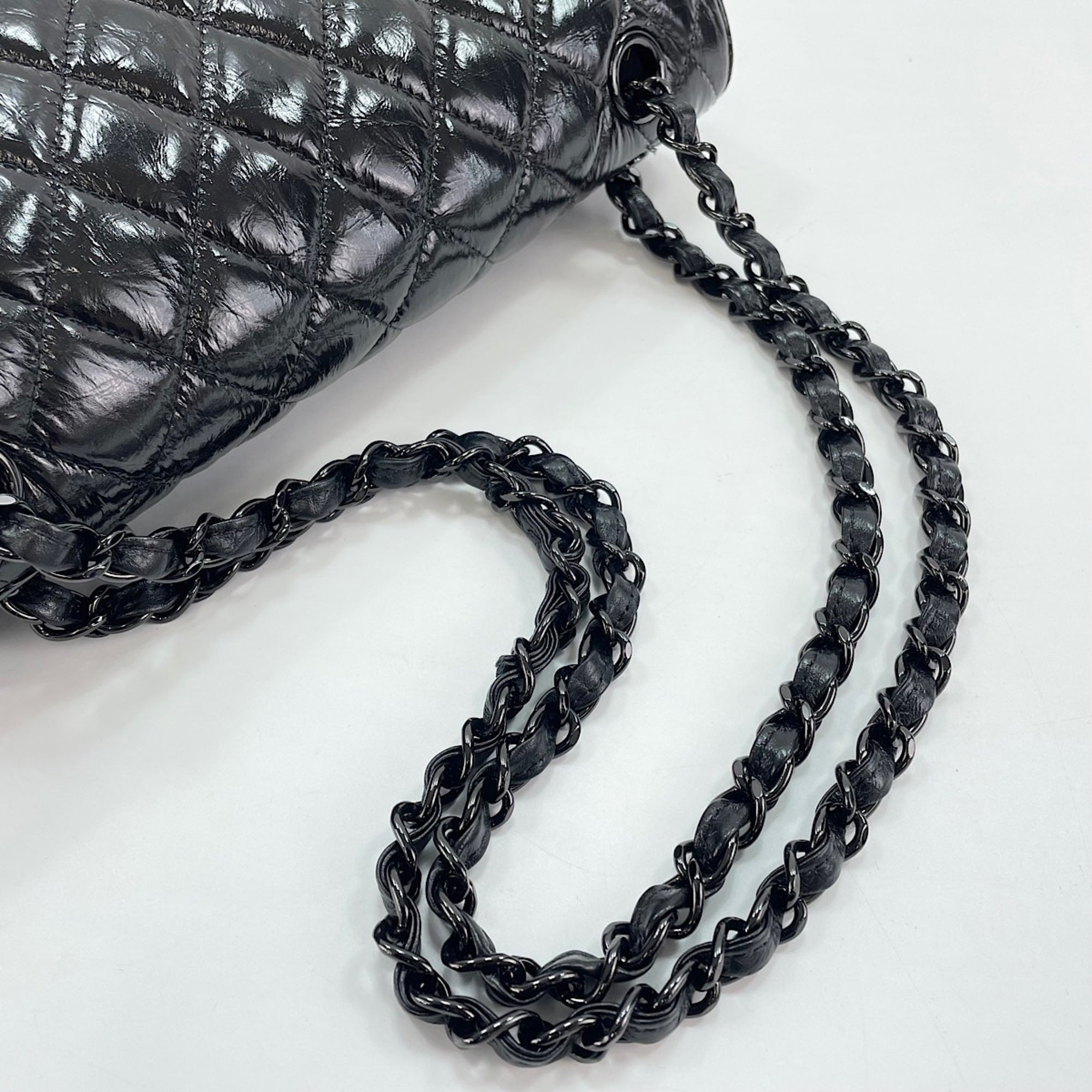 Chanel Matelasse Black Pvc Shoulder Bag (Pre-Owned)