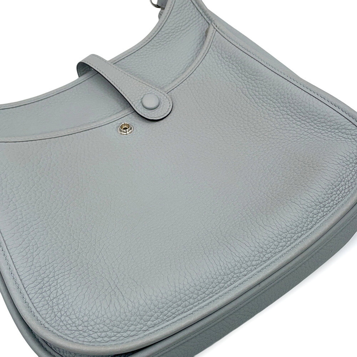 Hermes Blue Gray Taurillon Clemence Leather Shoulder Bag (Pre-Owned)
