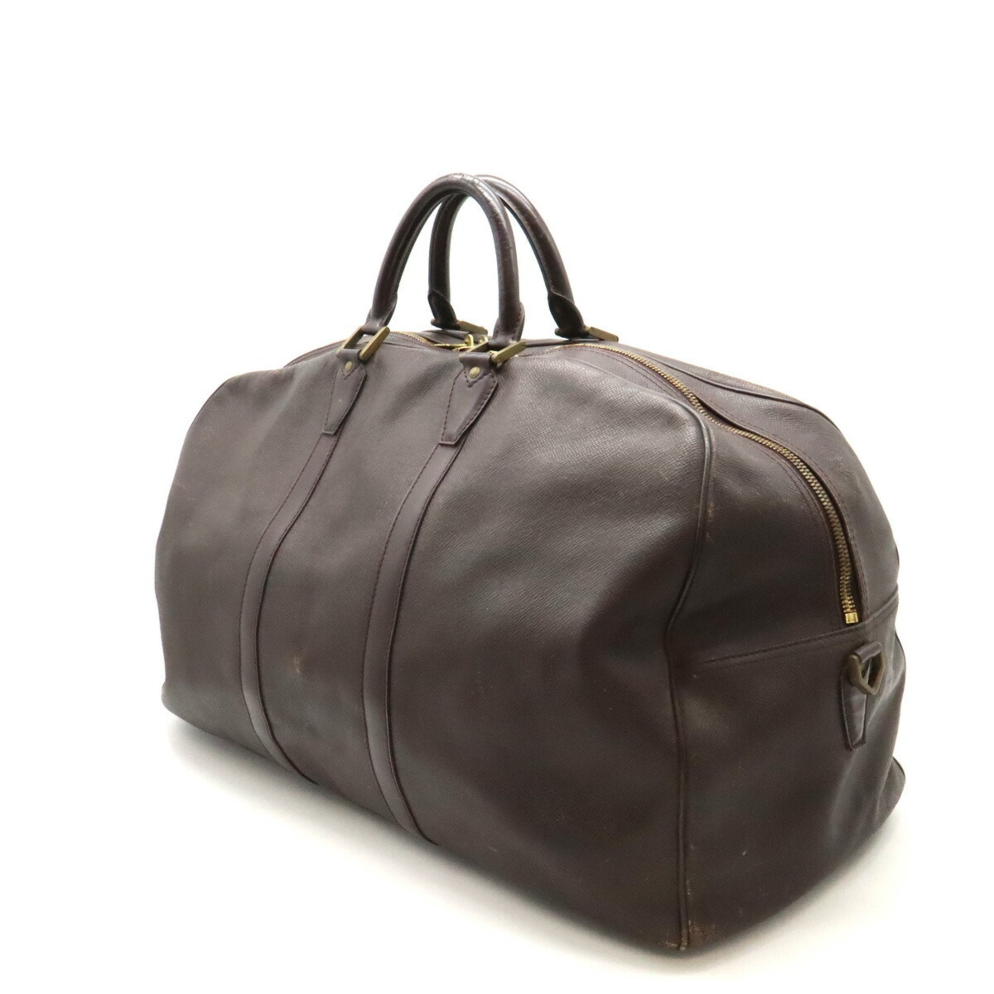 Louis Vuitton Acajou Taiga Leather Boston Bag (Pre-Owned)