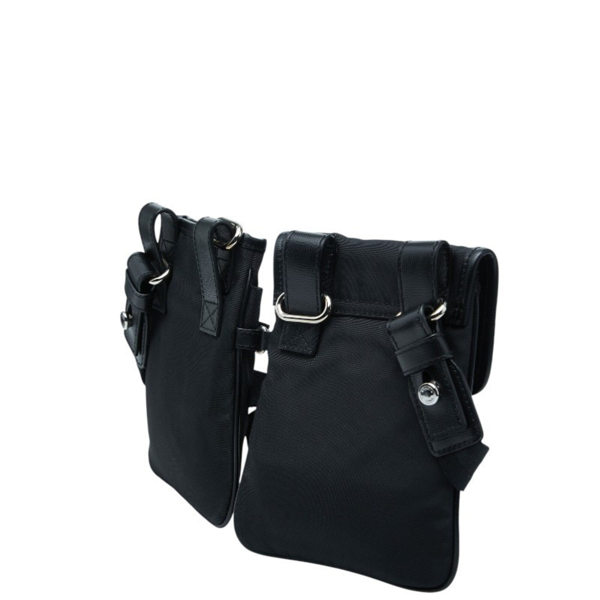Bally Black Canvas Leather Fanny Pack Shoulder Bag (Pre-Owned)