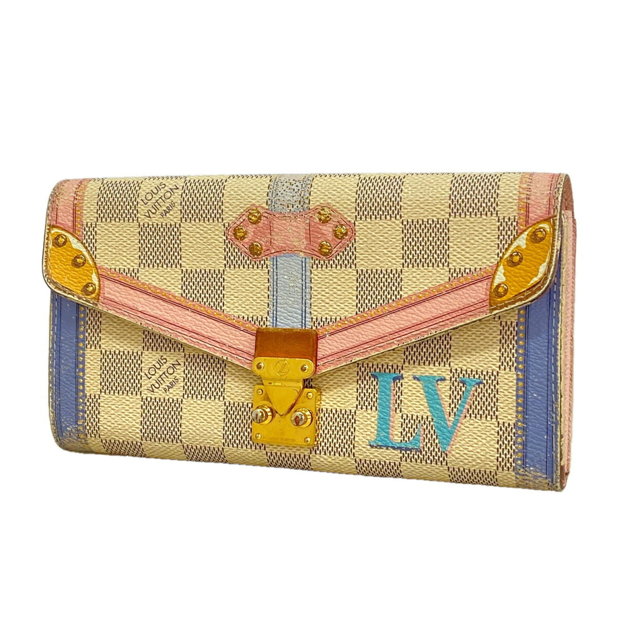 Louis Vuitton White Long Wallet (Bi-Fold) (Pre-Owned)