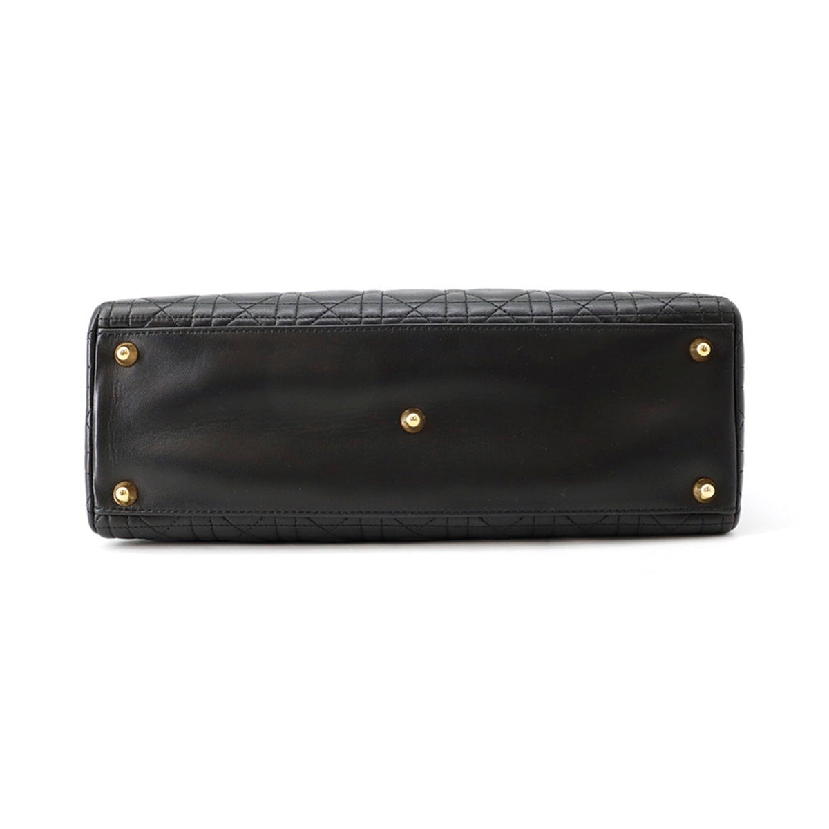 Christian Dior Lady Dior Black Leather Handbag (Pre-Owned)
