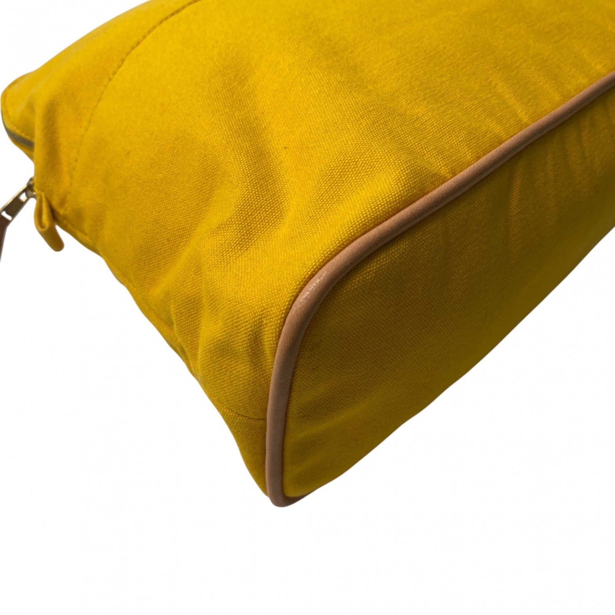Hermes Yellow Canvas Pouch (Pre-Owned)