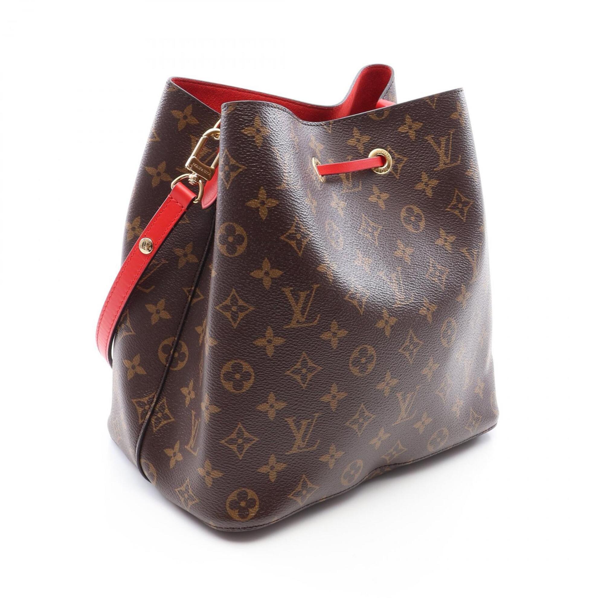 Louis Vuitton Brown Coquelicots Red Color Coated Canvas Pvc Monogram Leather Handbag Shoulder Bag (Pre-Owned)