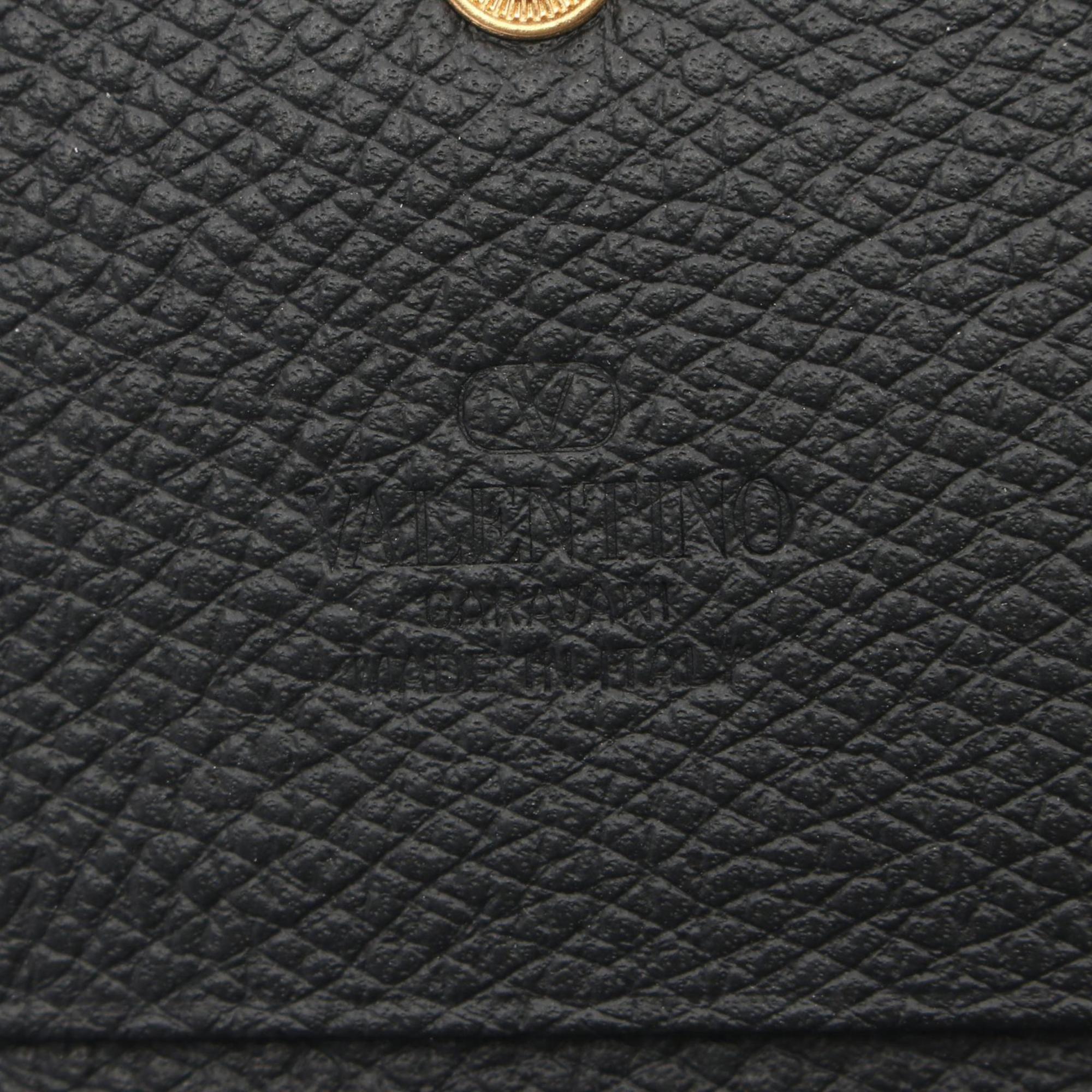 Valentino Garavani Black Leather Wallet (Bi-Fold) (Pre-Owned)