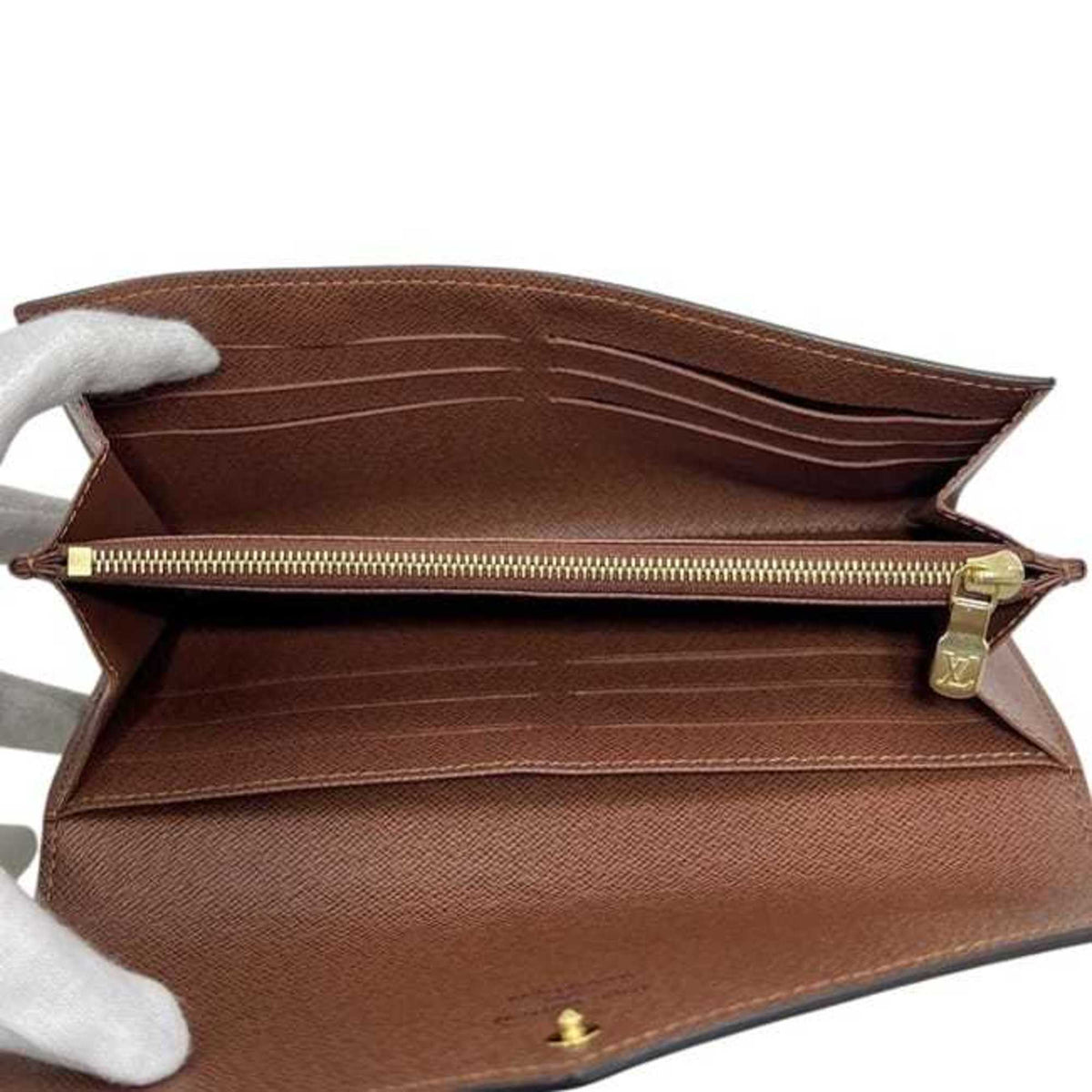 Louis Vuitton Brown Monogram Canvas Long Wallet (Bi-Fold) (Pre-Owned)