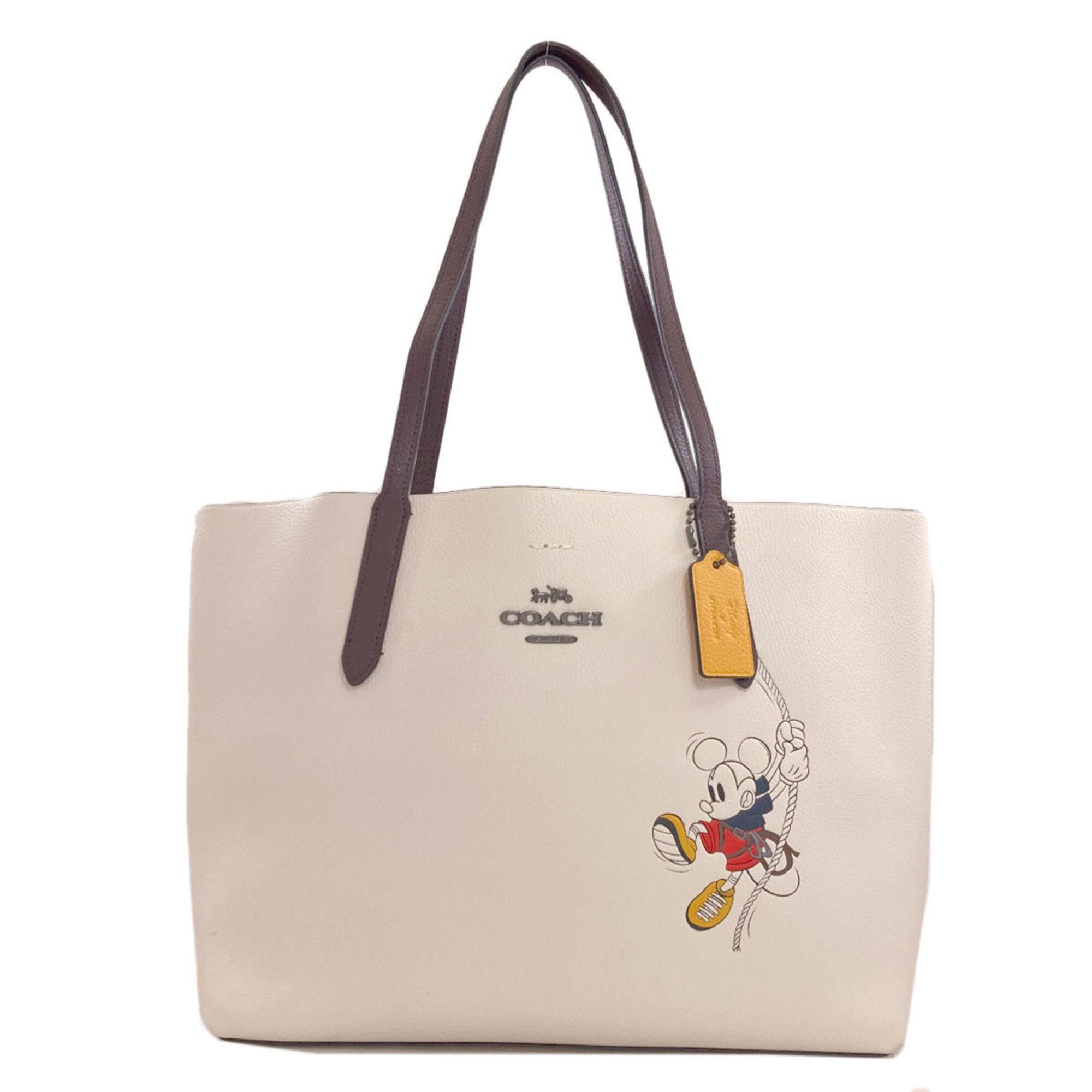 Coach White Leather Tote Bag (Pre-Owned)