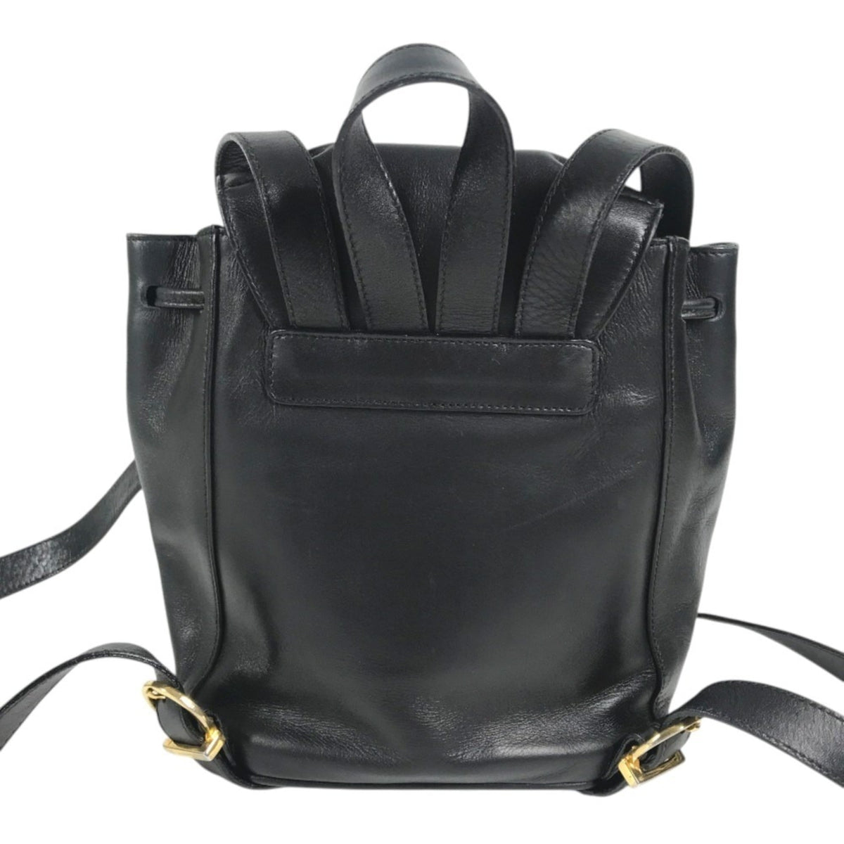 Salvatore Ferragamo Black Leather Backpack (Pre-Owned)