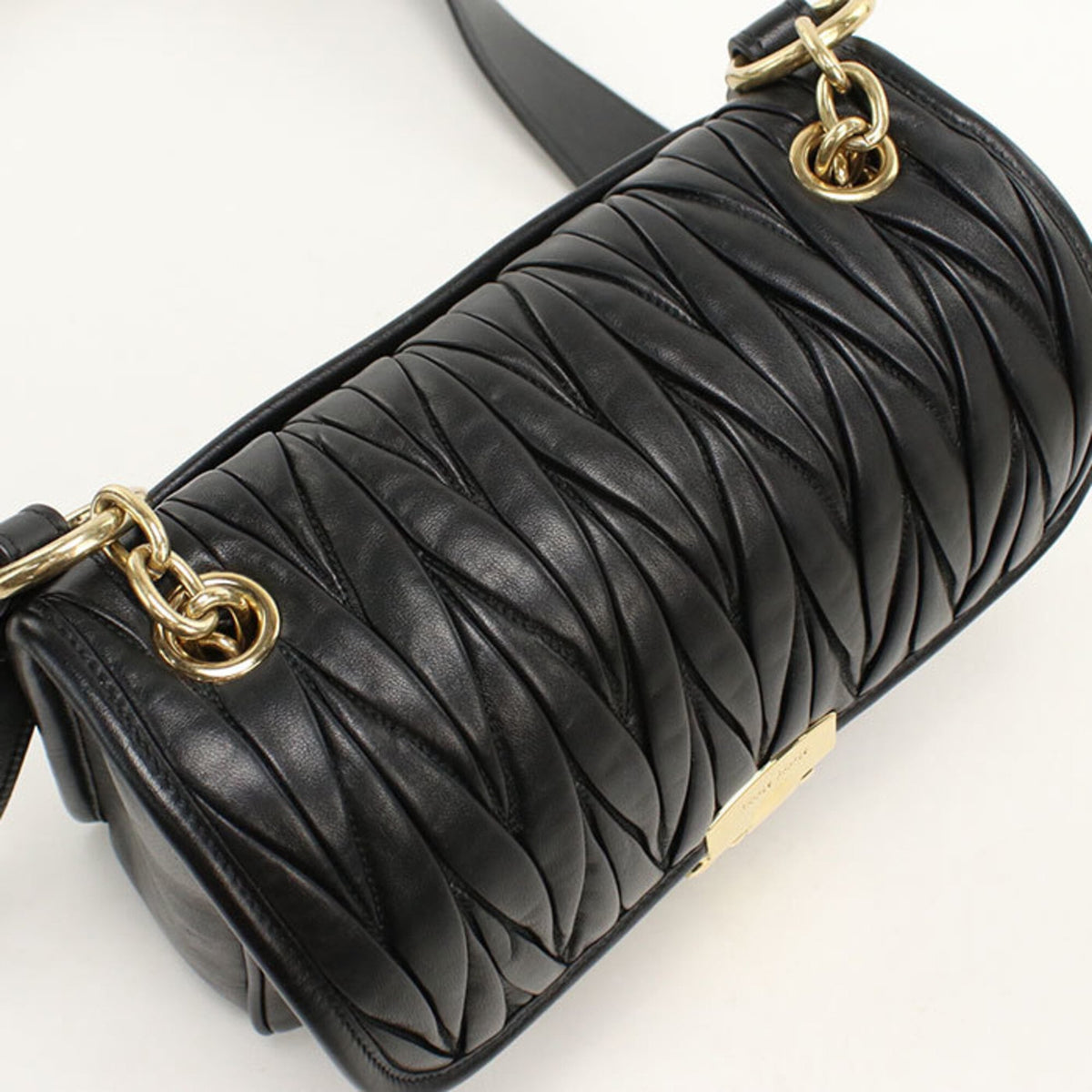 Miu Miu Black Leather Shoulder Bag (Pre-Owned)