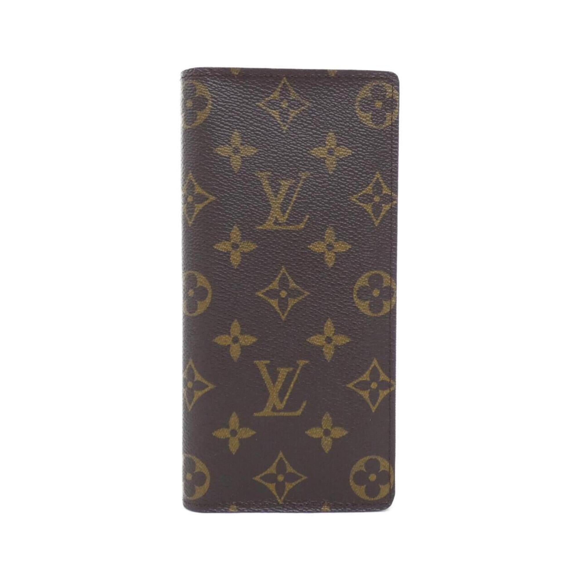 Louis Vuitton Brown Coated Canvas Long Wallet (Bi-Fold) (Pre-Owned)