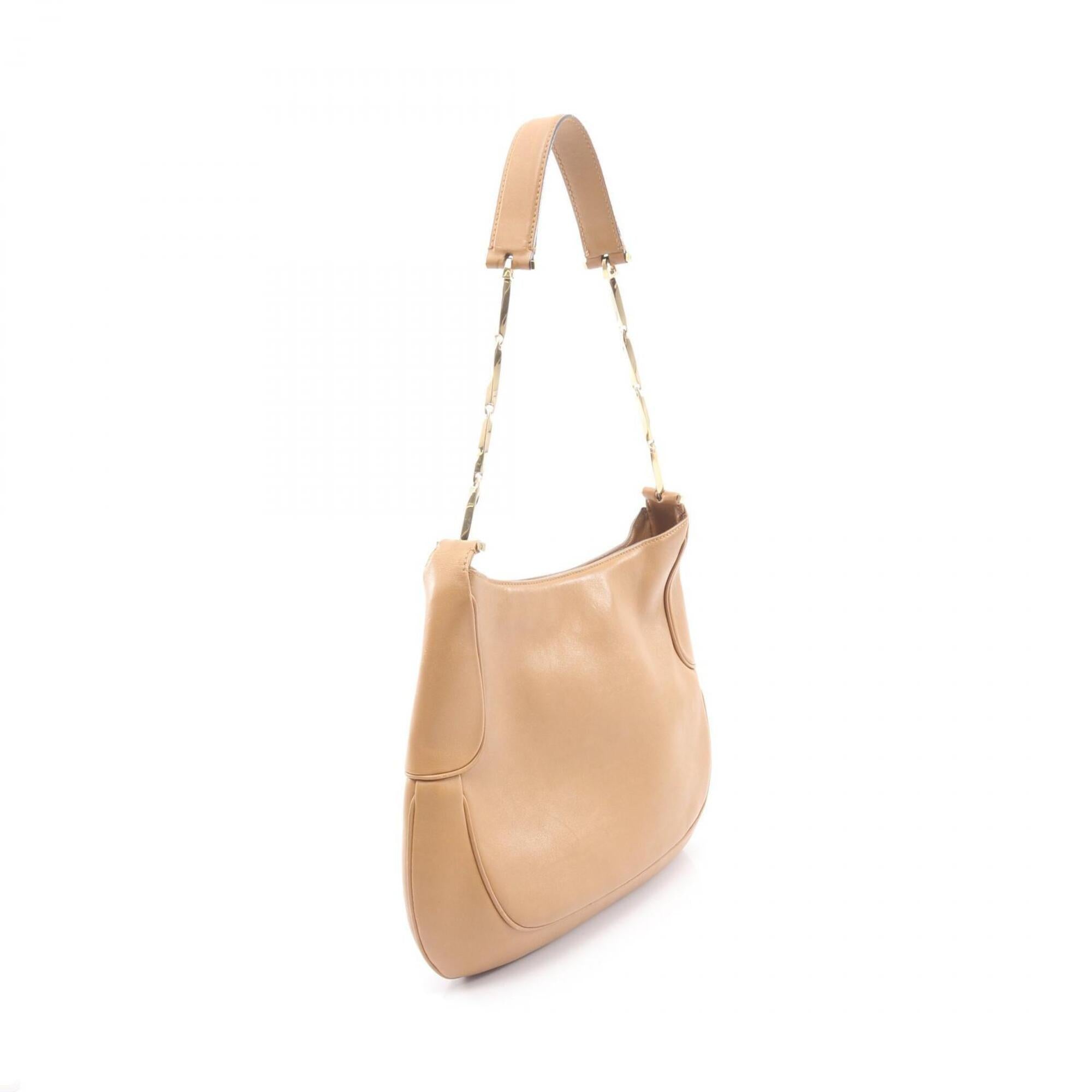 Salvatore Ferragamo Brown Leather Handbag Shoulder Bag (Pre-Owned)