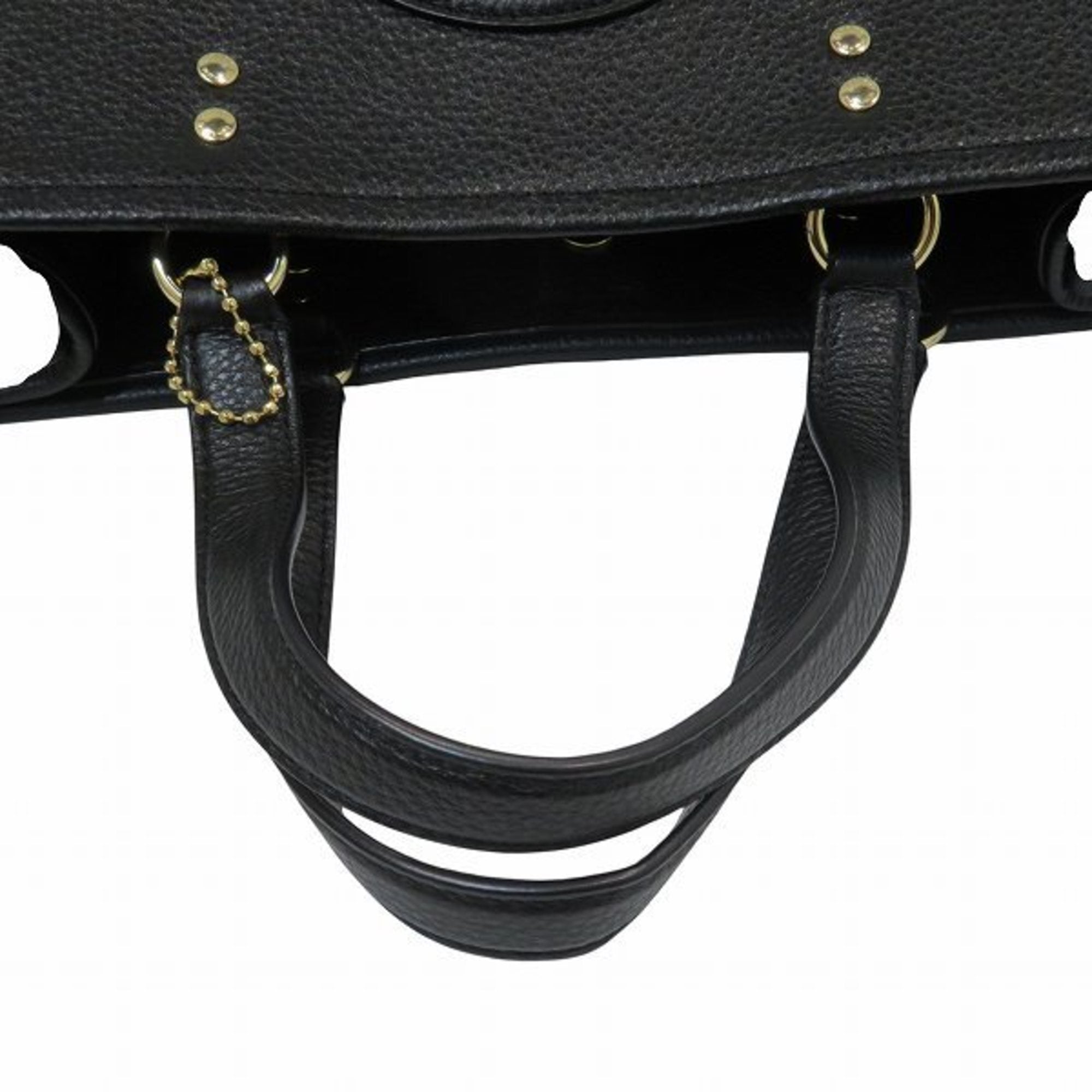 Coach Black Leather Handbag Shoulder Bag (Pre-Owned)